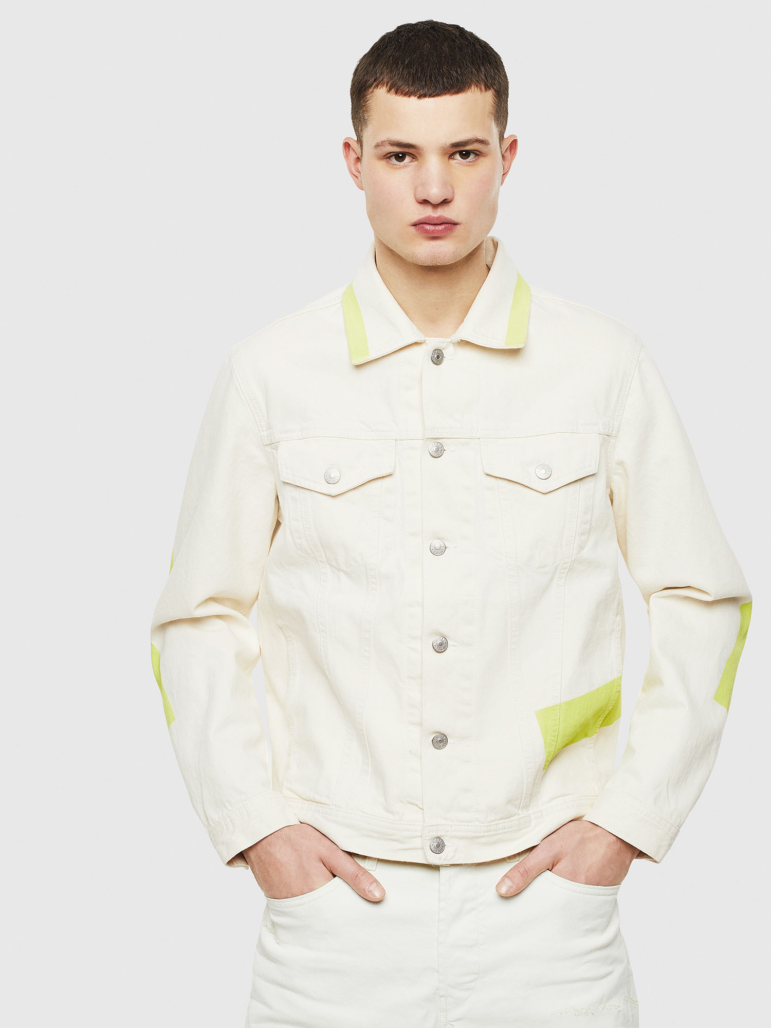 NHILL-SP, White Diesel - NHILL-SP, White - Denim Jackets - Image 1