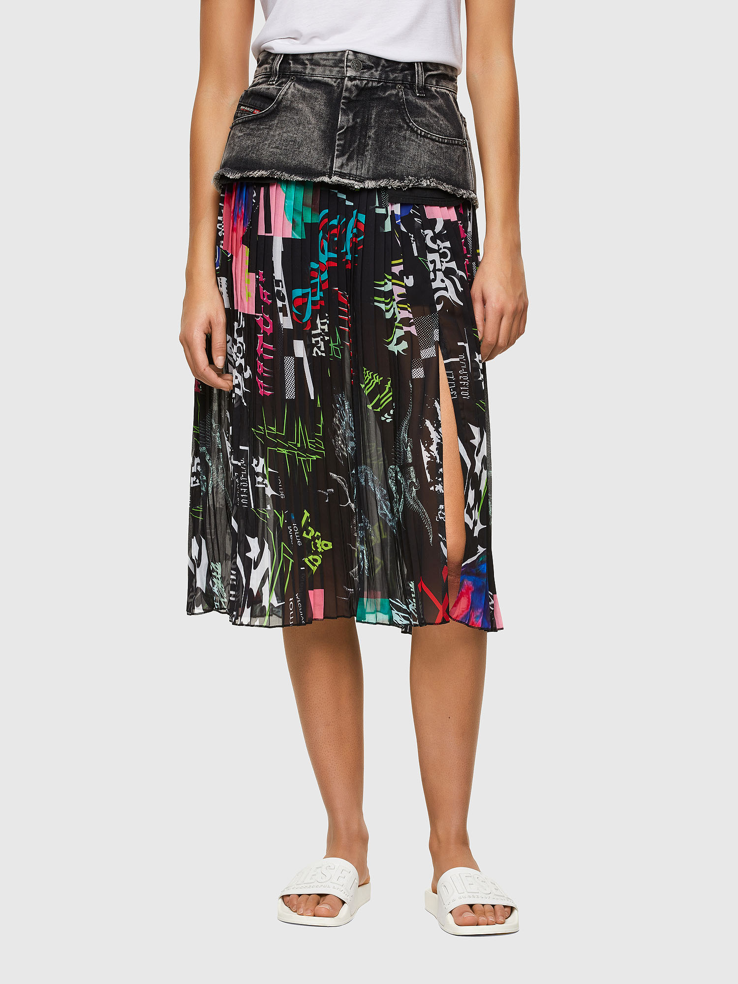 O-ZOWIE-PRINT, Black Diesel - O-ZOWIE-PRINT, Black - Skirts - Image 1