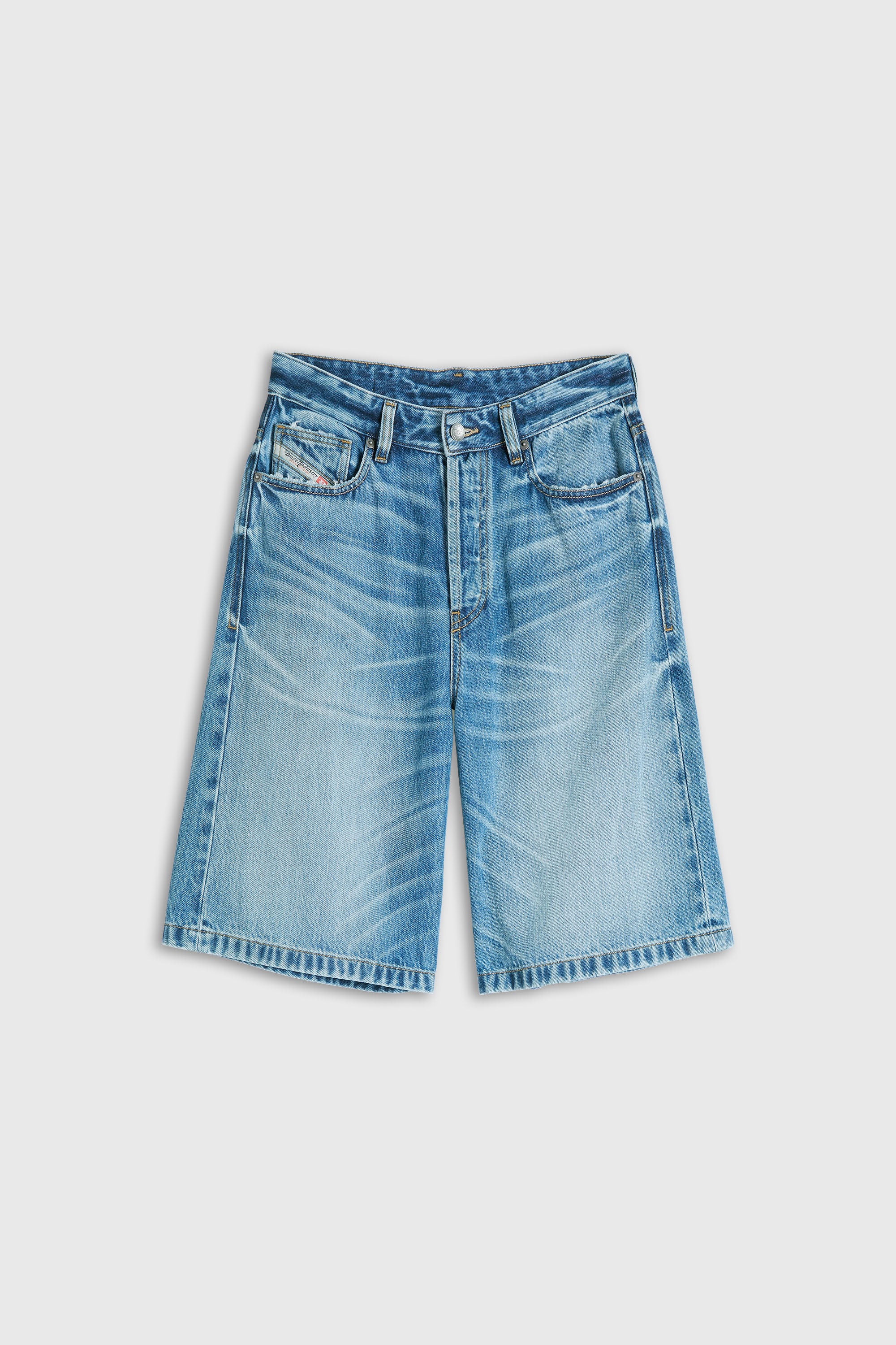 Diesel - DE-SIRE-SHORT, Woman's Shorts in denim in Light Blue - 2