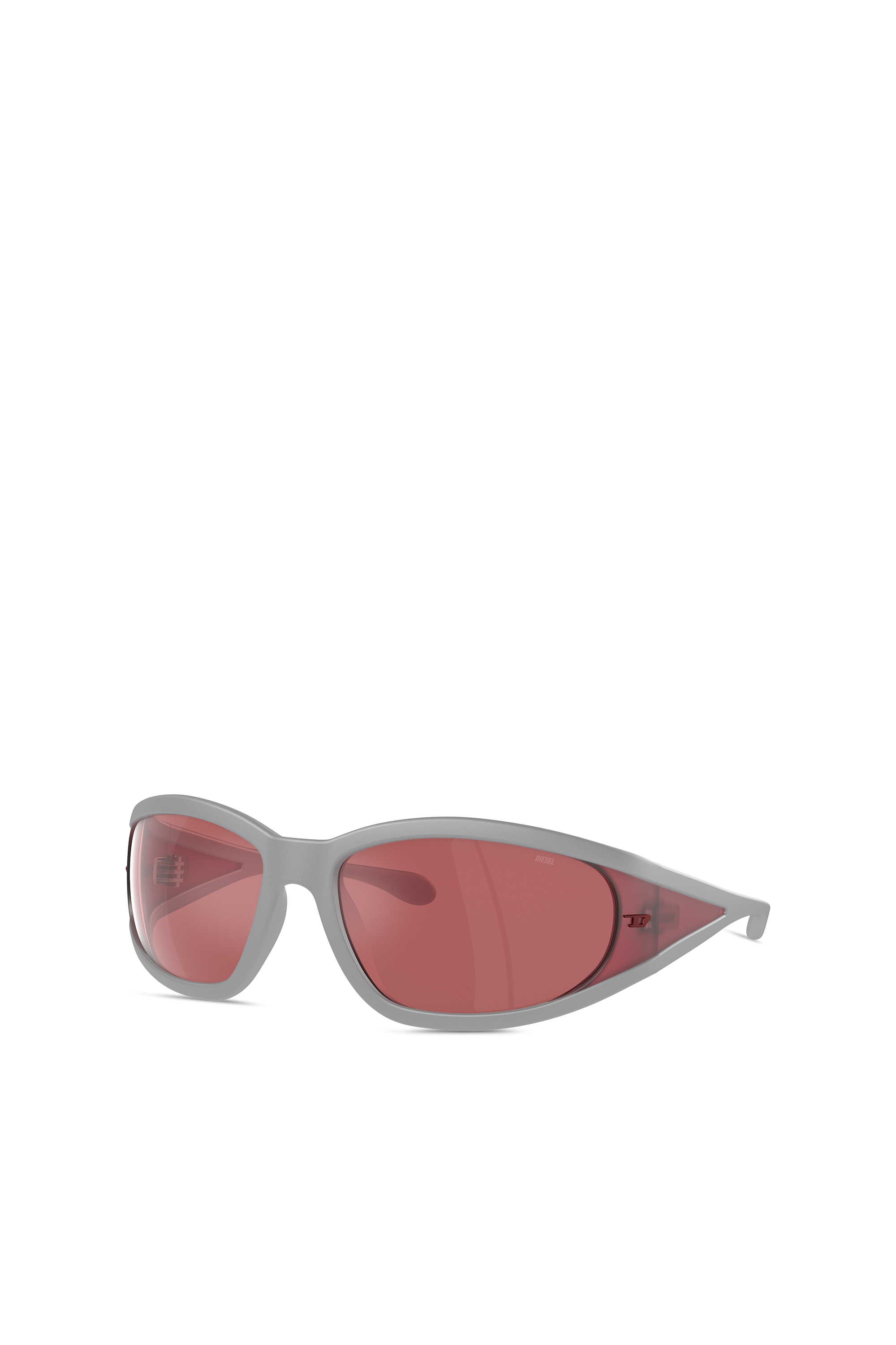 Diesel - 0DL3002, Unisex's Rectangular sunglasses in acetate in Grey/Red - 5
