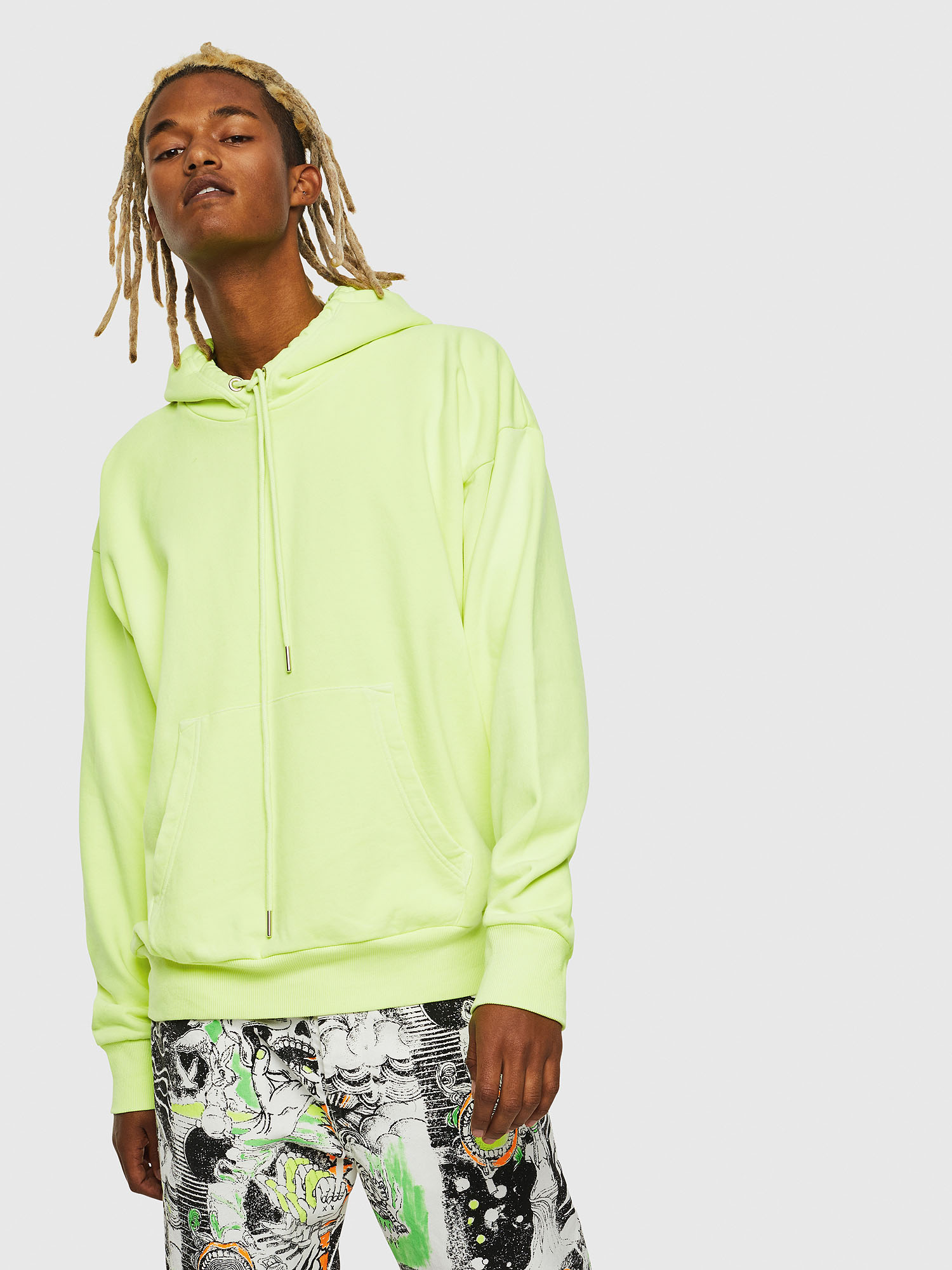 S-ALBY-FLUO, Yellow Fluo Diesel - S-ALBY-FLUO, Yellow Fluo - Sweaters - Image 1
