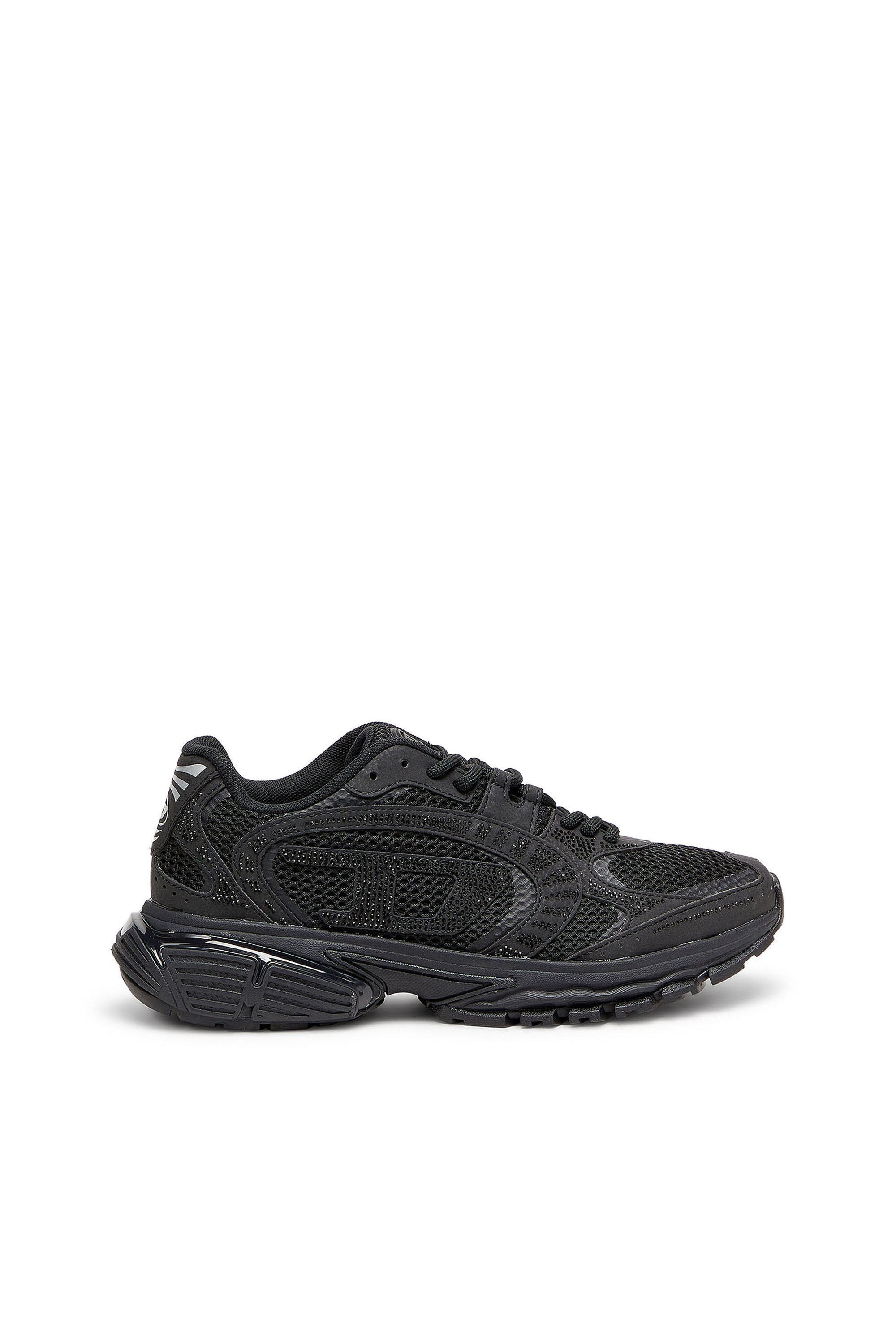 Diesel - S-PRO-V-DENSE LOW W, Woman's S-Pro-V-Dense - Mesh sneakers with crystals in Black - 1