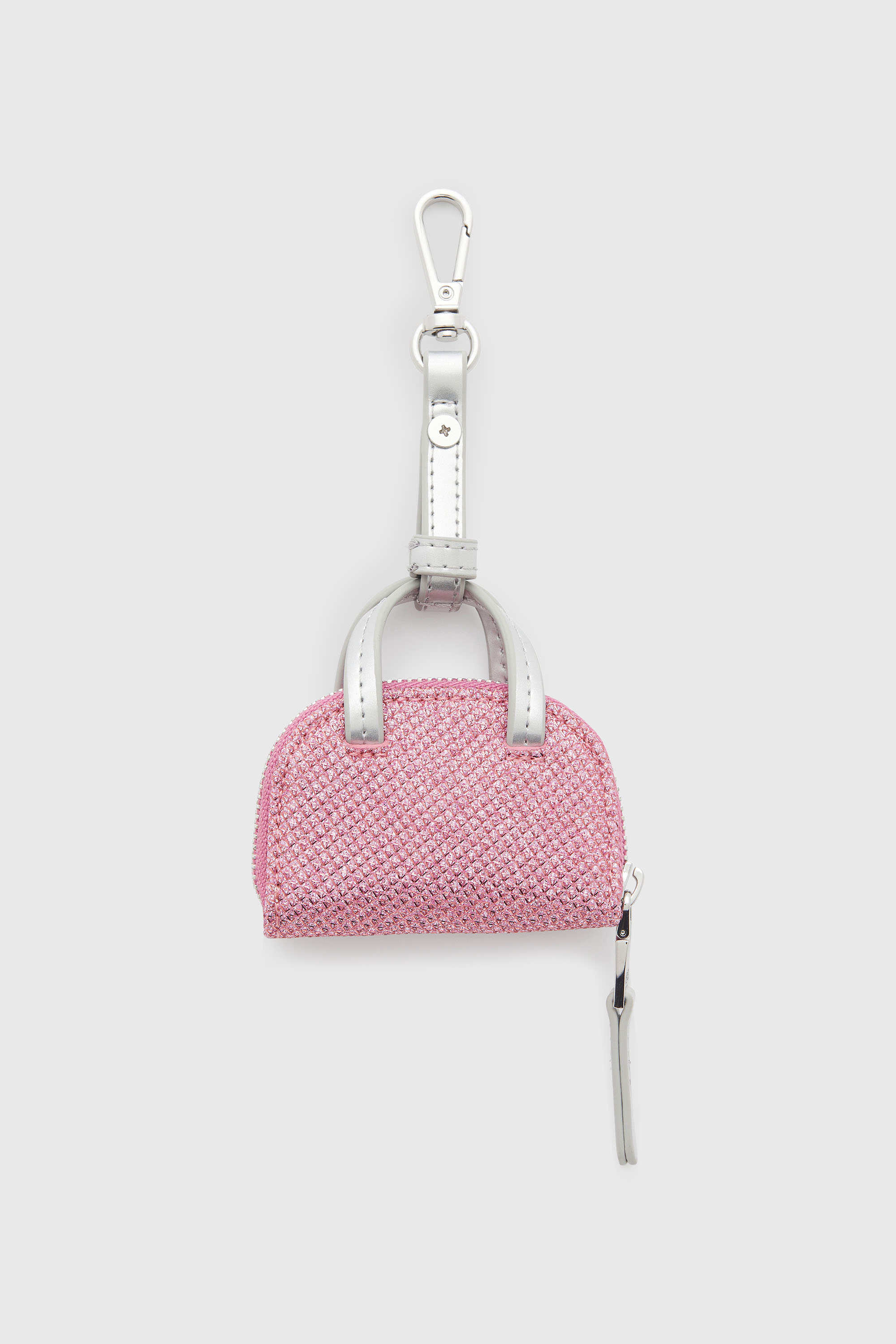 Diesel - 1DR DOME CHARMS, Woman's 1DR Dome - Charm in Lurex fabric in Pink - 2