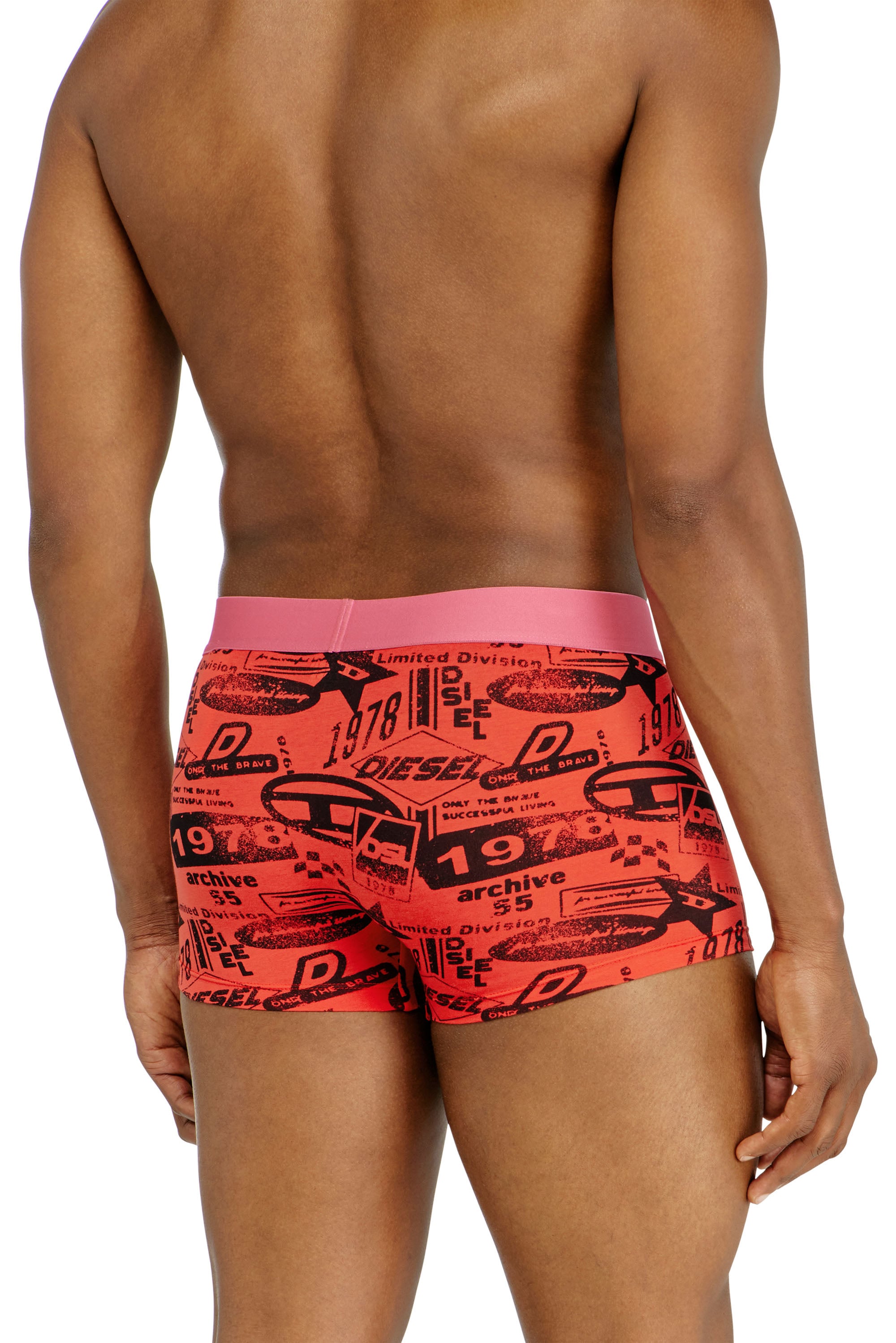 Diesel - DAMIEN-D-POP-3PACK-40, Man's 3-pack of trunks with contrast details in Orange/Black - 3