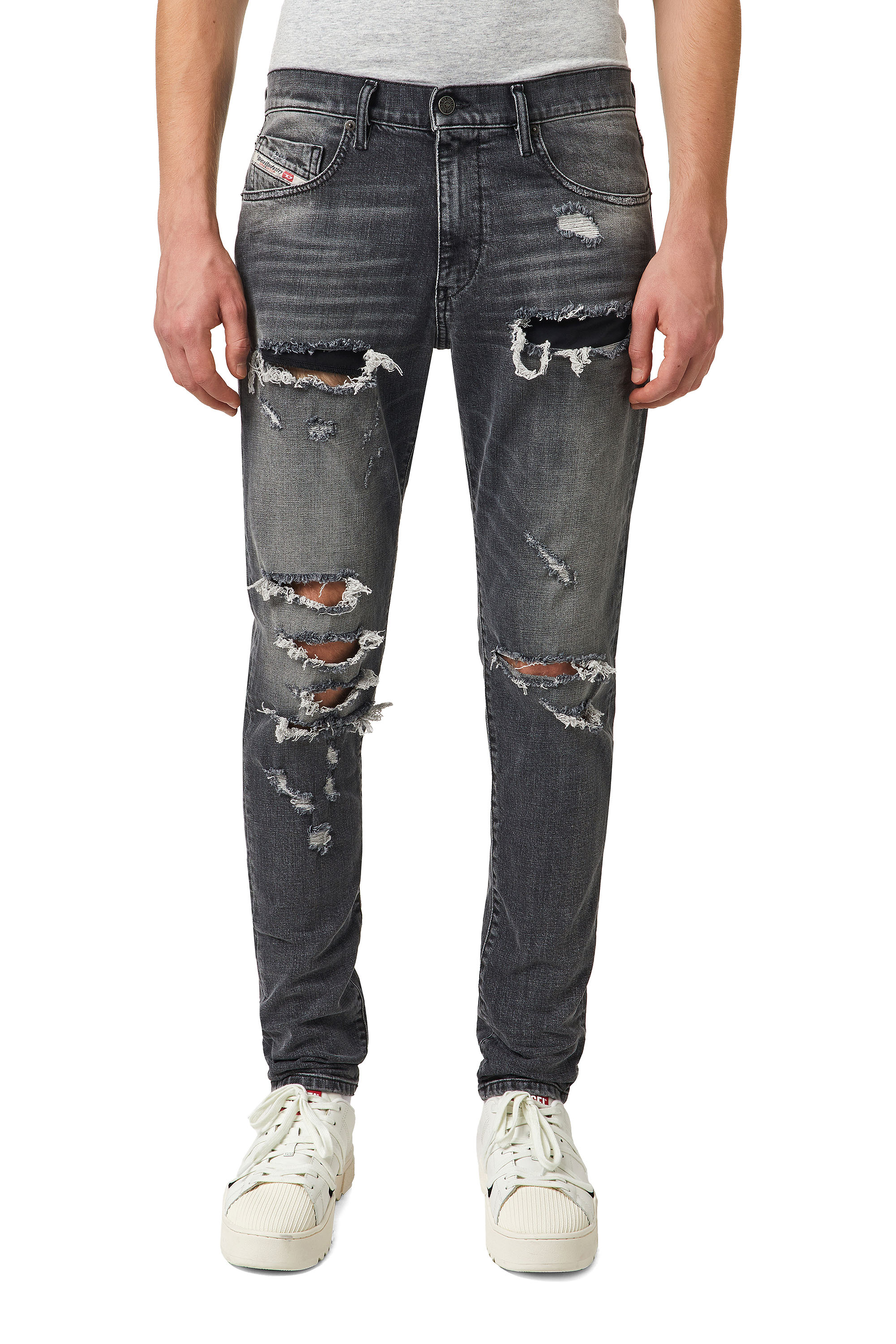 D-Strukt 09B19, Black/Dark grey Diesel - D-Strukt 09B19, Black/Dark grey - Jeans - Image 1
