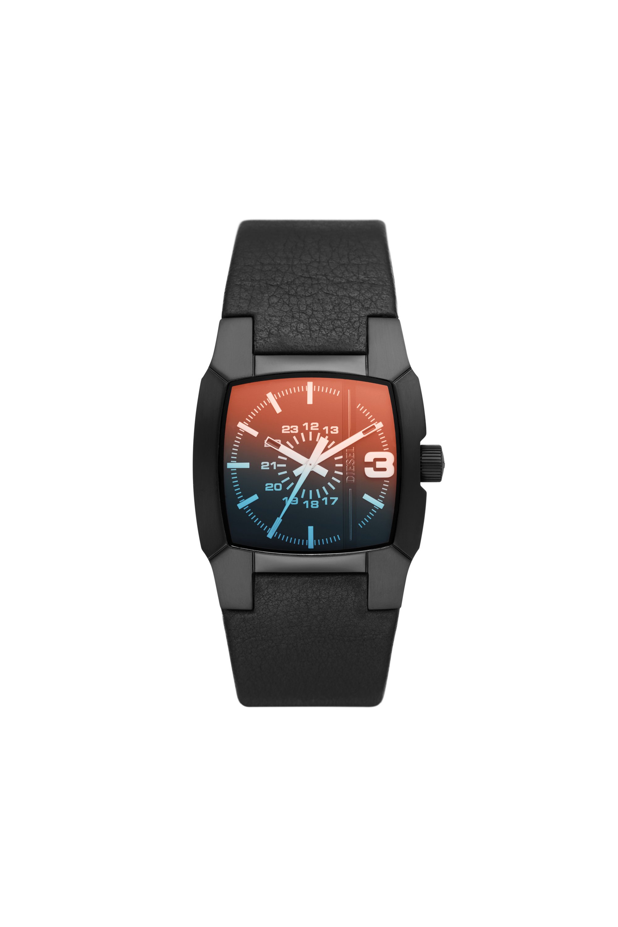 DZ2000 Cliffhanger Black Leather Watch Diesel