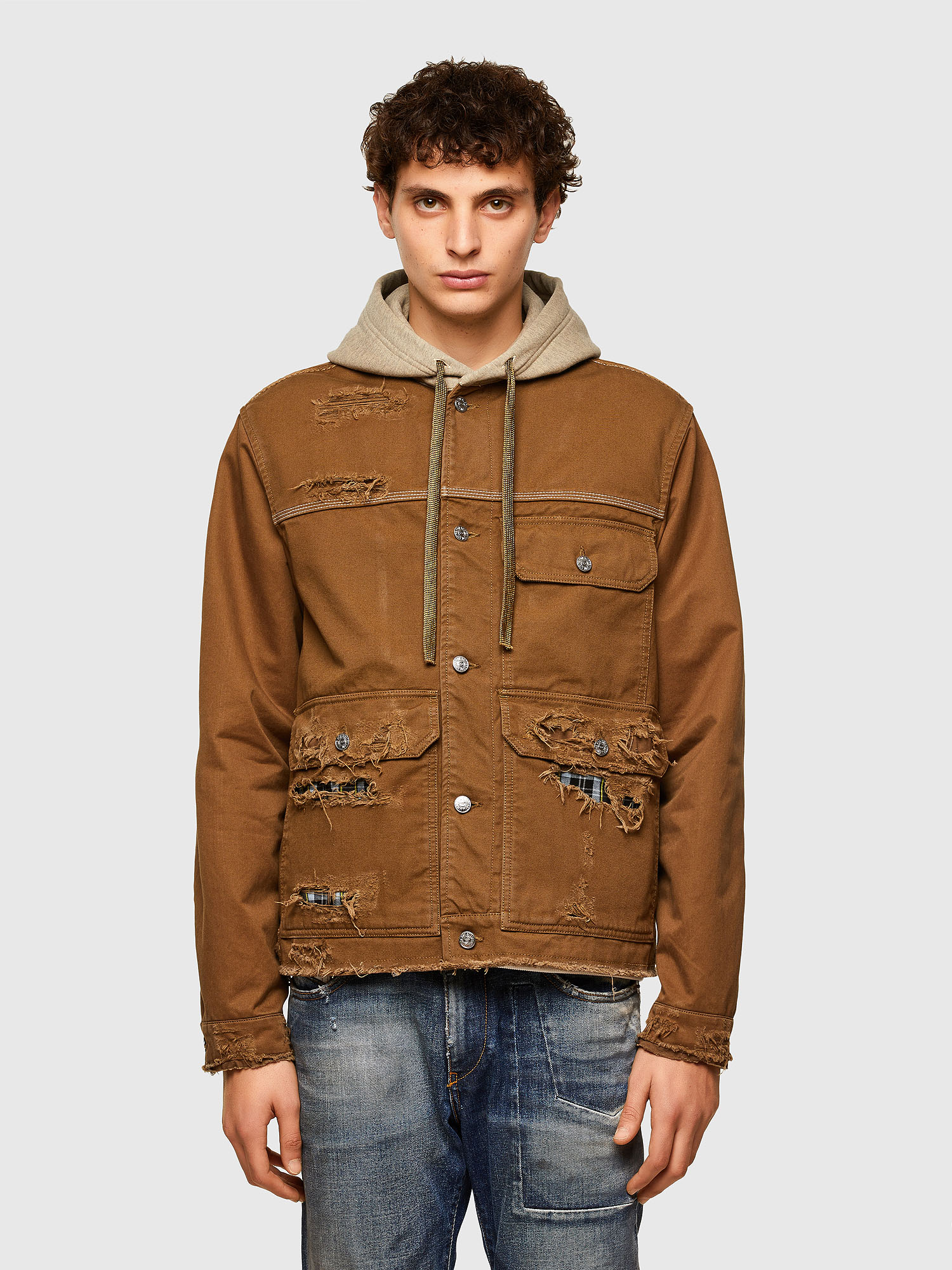J-BRUNO, Brown Diesel - J-BRUNO, Brown - Jackets - Image 1