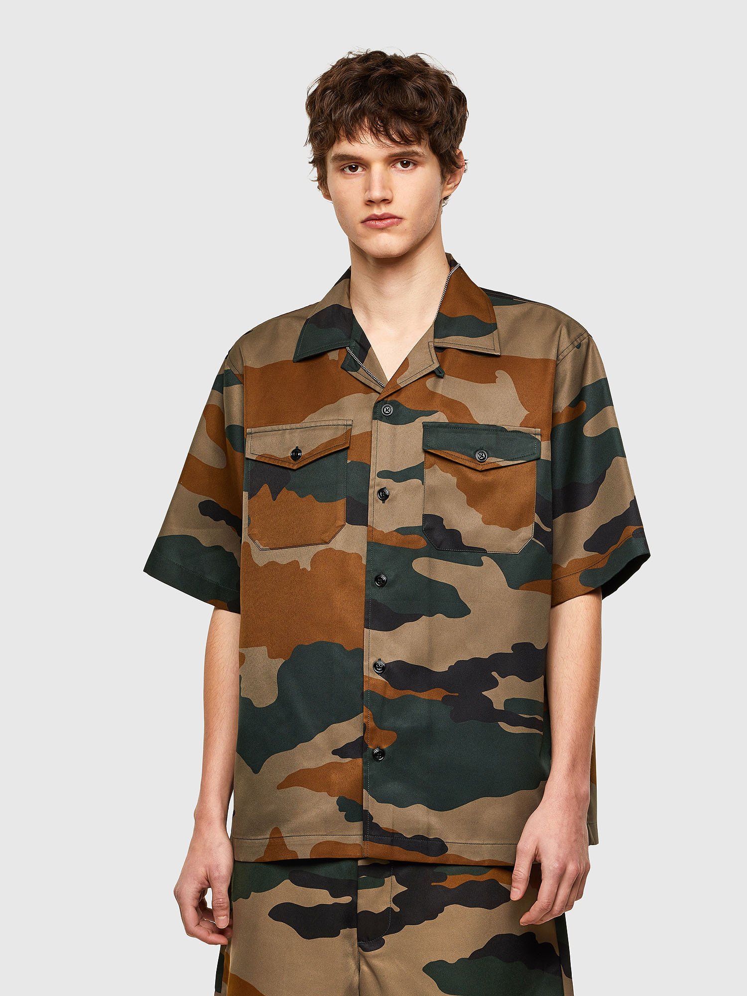 S-WOLF-CAMU, Brown/Green Diesel - S-WOLF-CAMU, Brown/Green - Shirts - Image 1