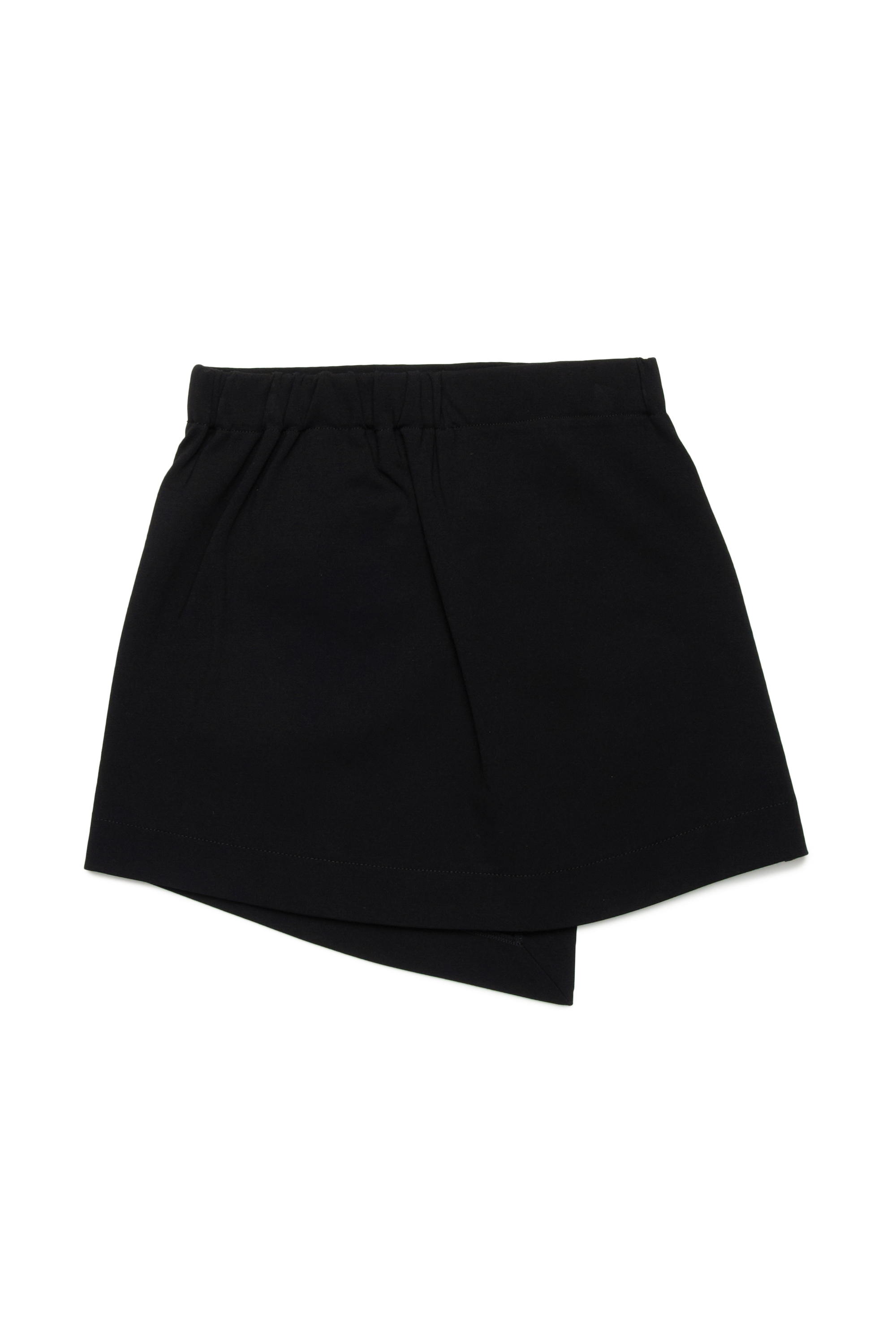 Diesel - GILSY, Woman's Mini wrap skirt with embossed Oval D logo in Black - 2