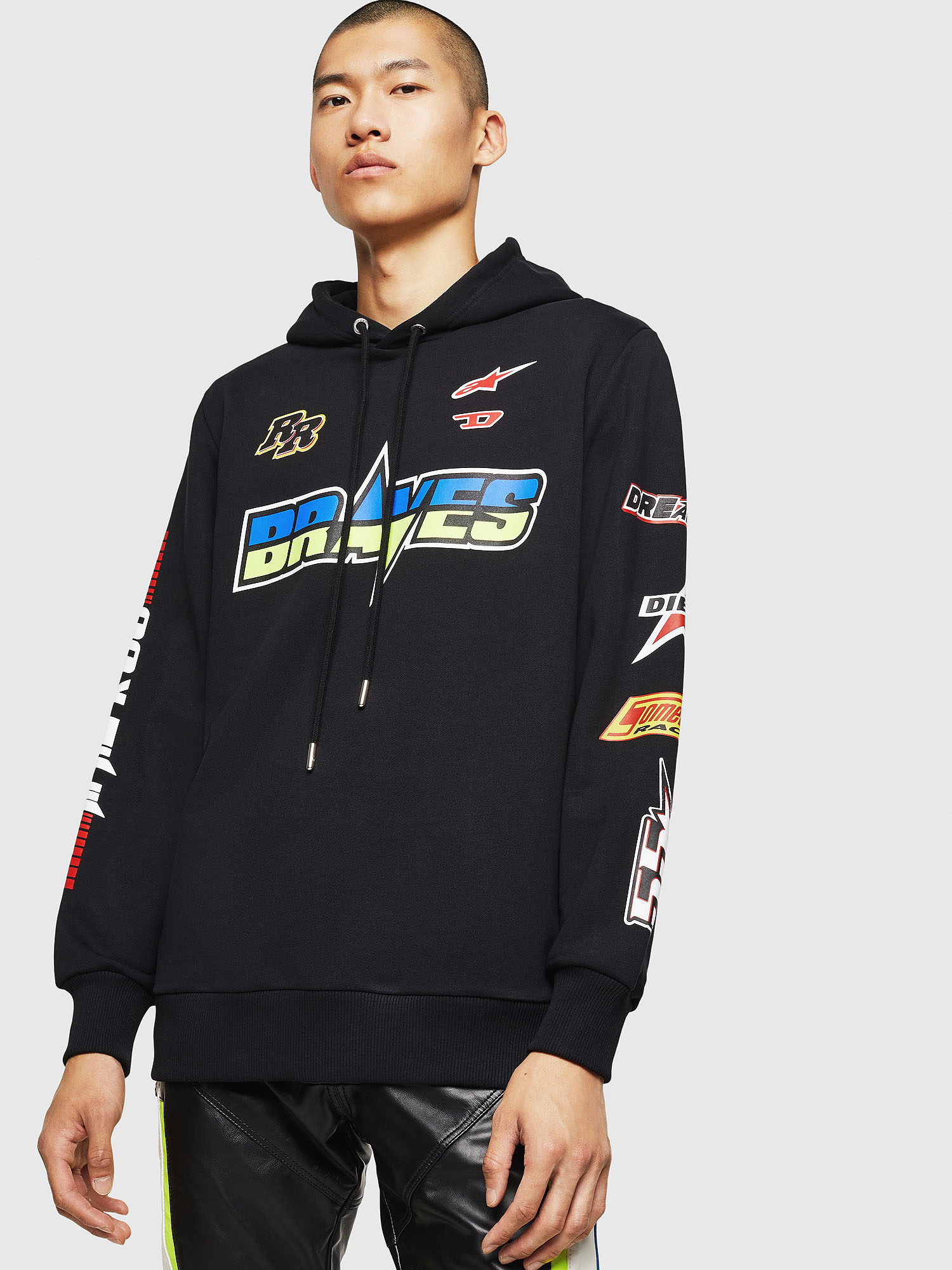ASTARS-S-GIR-HOOD, Black Diesel - ASTARS-S-GIR-HOOD, Black - Sweaters - Image 1