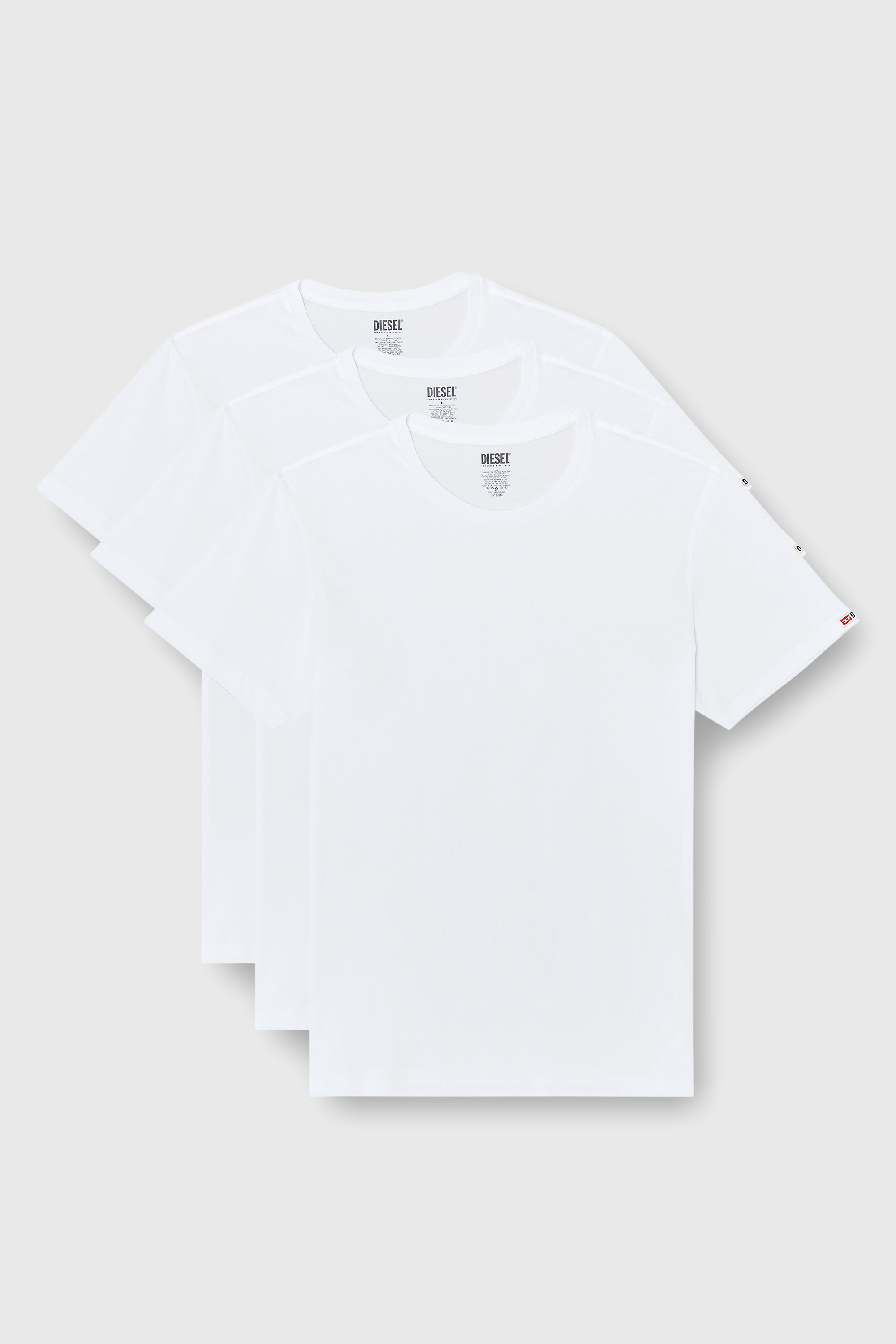 Diesel - RANDAL-D-CORE-3PACK, Man's Set of 3 cotton T-shirts in White - 1