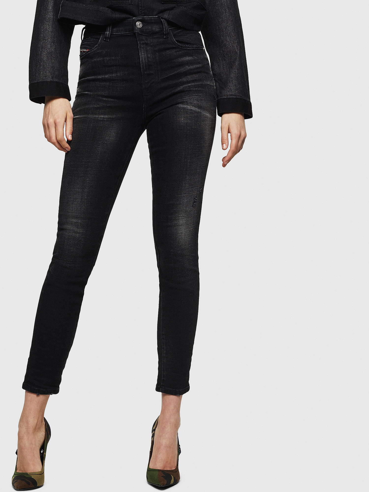 Babhila High 0092B, Black/Dark grey Diesel - Babhila High 0092B, Black/Dark grey - Jeans - Image 1