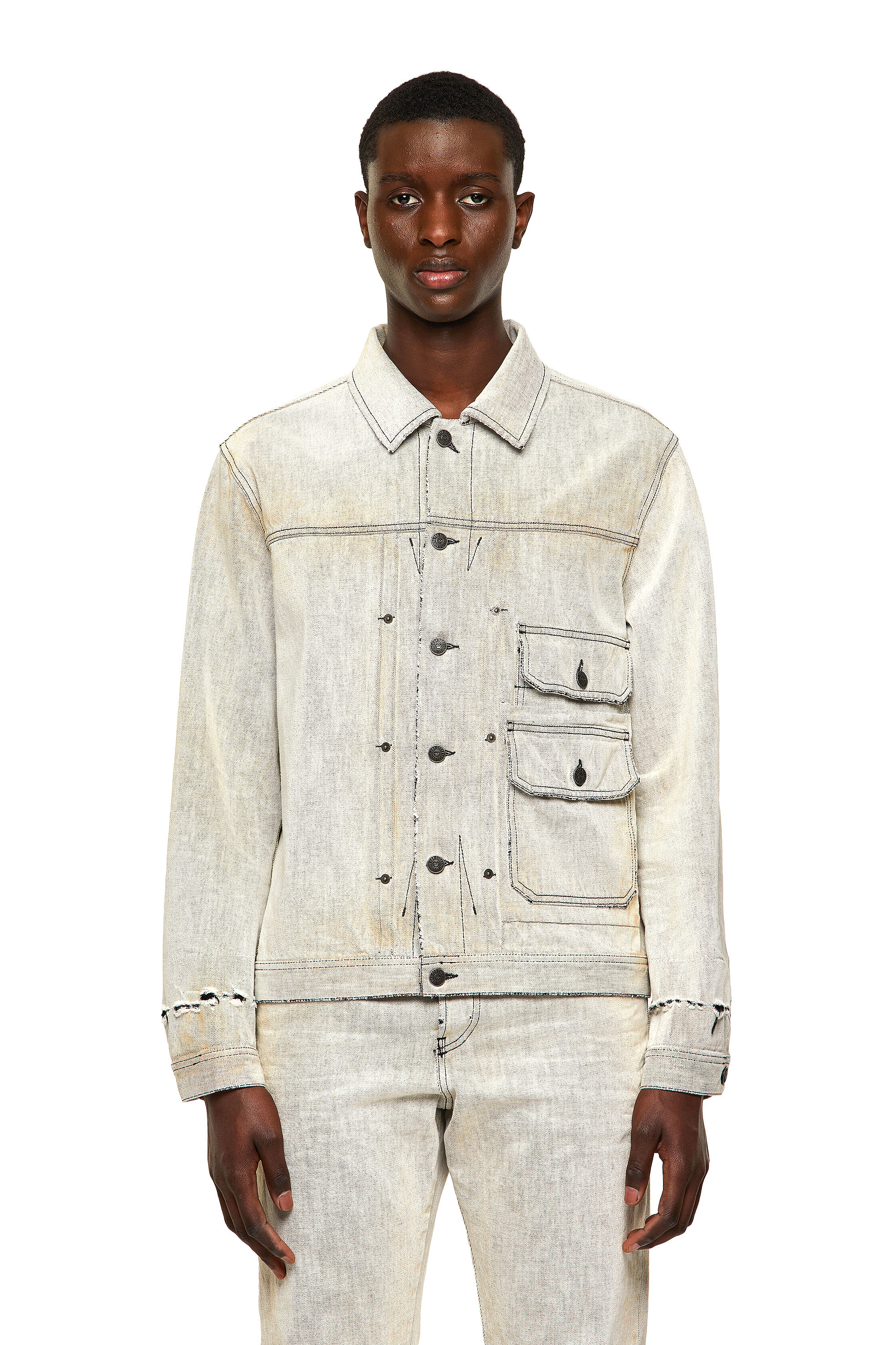 D-SFERA-SP1, White Diesel - D-SFERA-SP1, White - Denim Jackets - Image 1