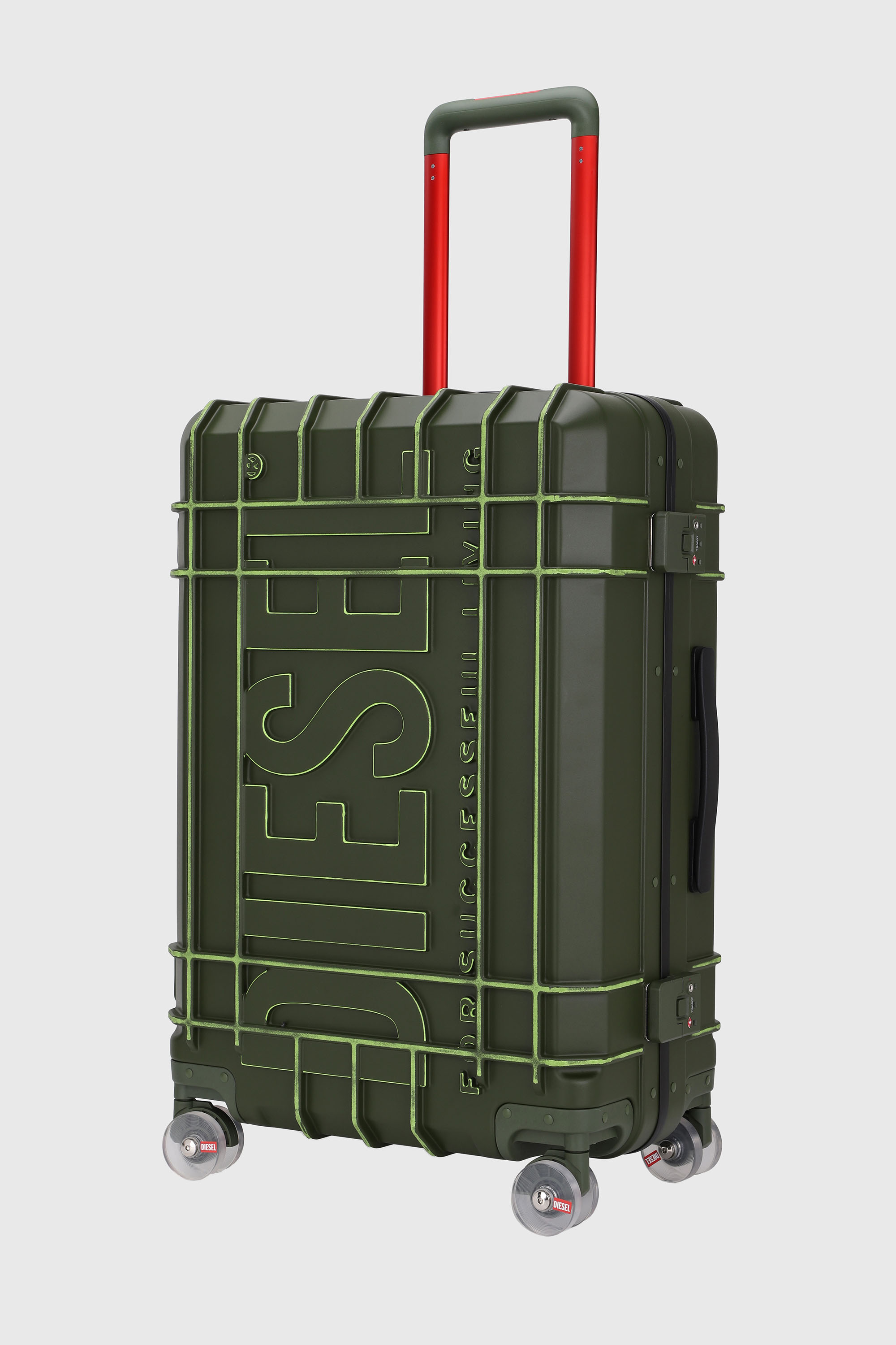 Diesel - DIESEL PC STRONG IMAGE TROLLEY- DSL003, Unisex's Rugged suitcase size M in Military Green - 5