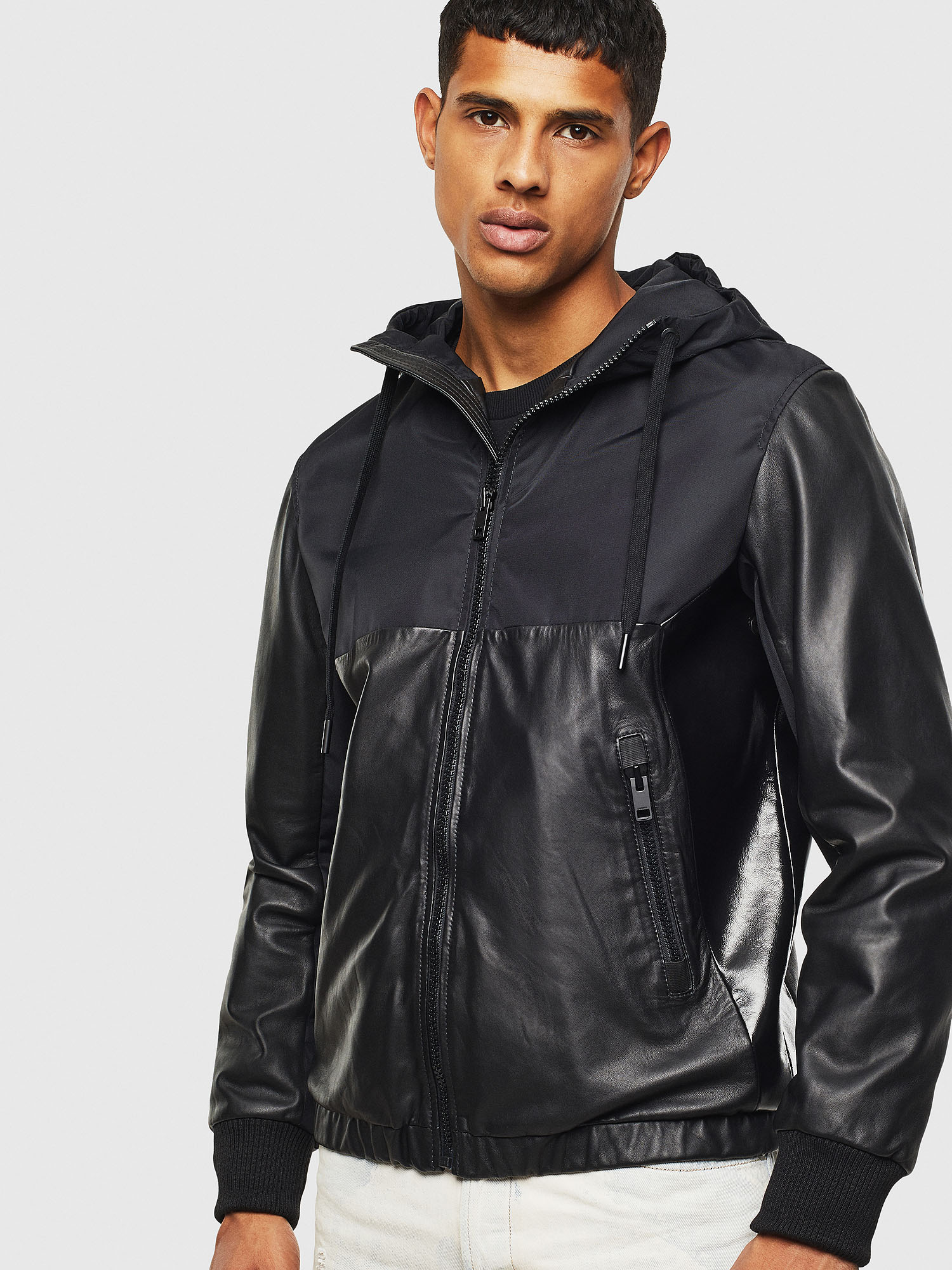 L-CARRS, Black Diesel - L-CARRS, Black - Leather jackets - Image 1