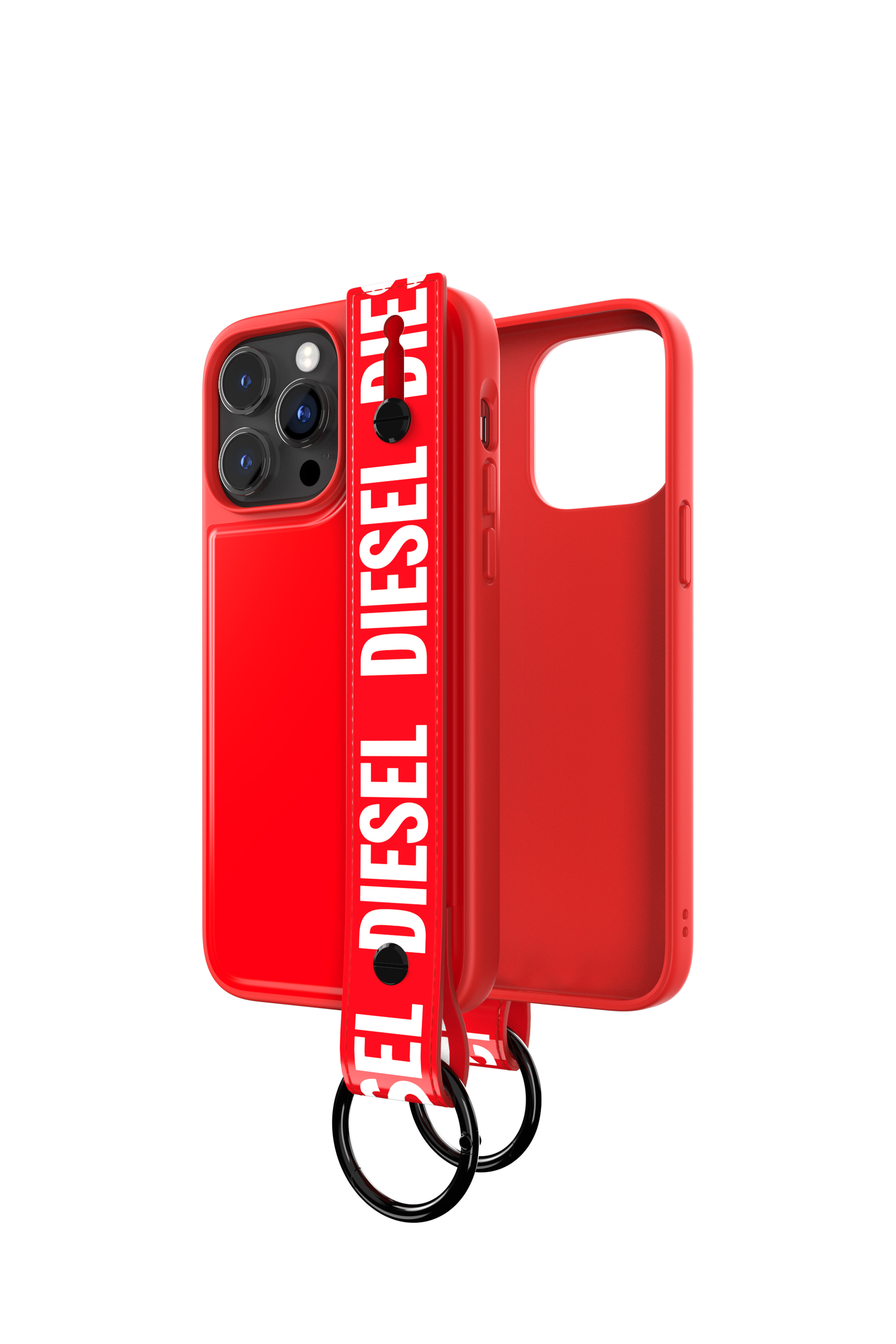 Women s Handstrap case for iPhone 14 Pro Max Red Diesel