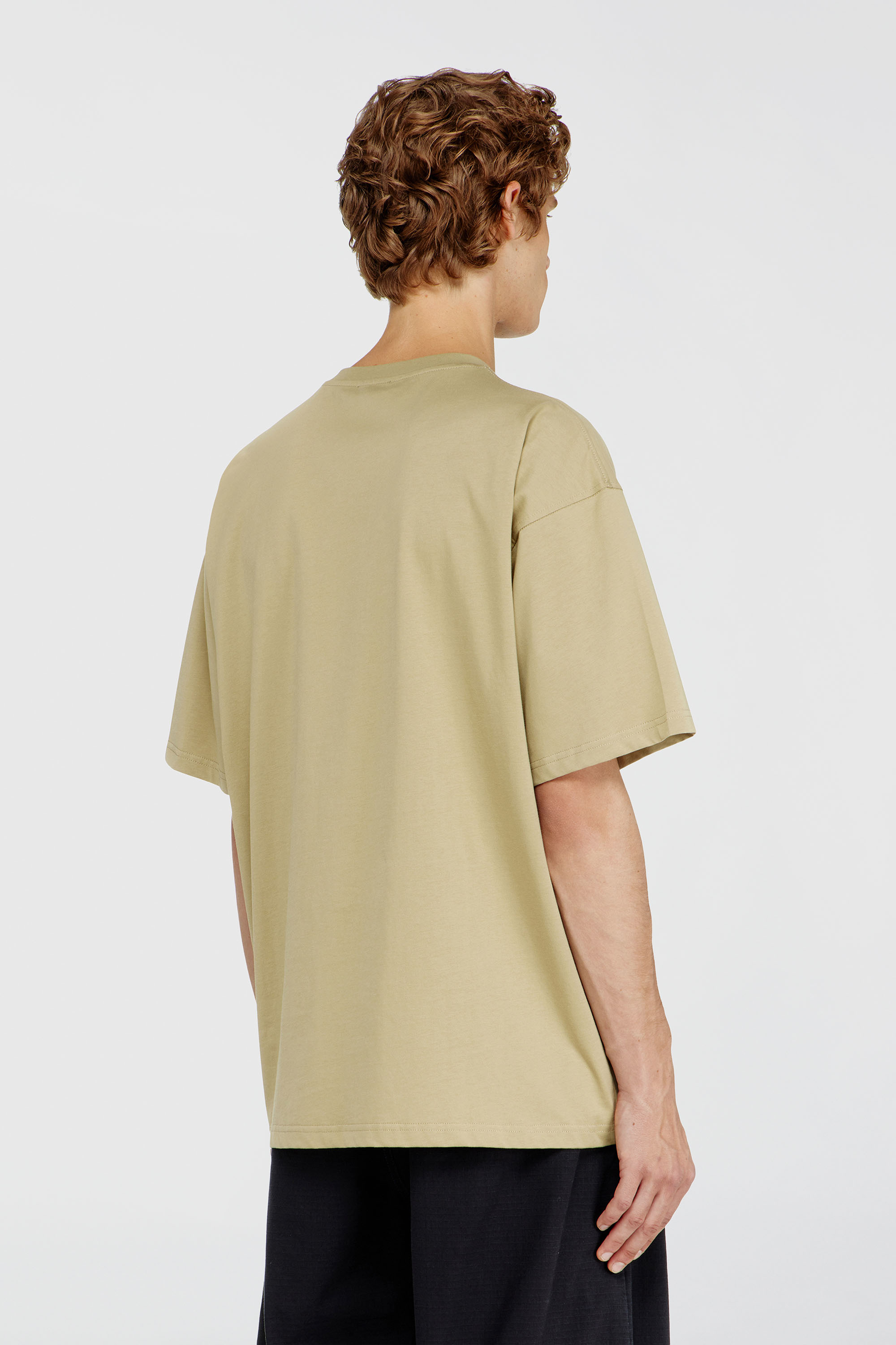 Diesel - T-BOXT-DCO, Man's Relaxed cotton T-shirt with Oval D embroidery in Beige - 4