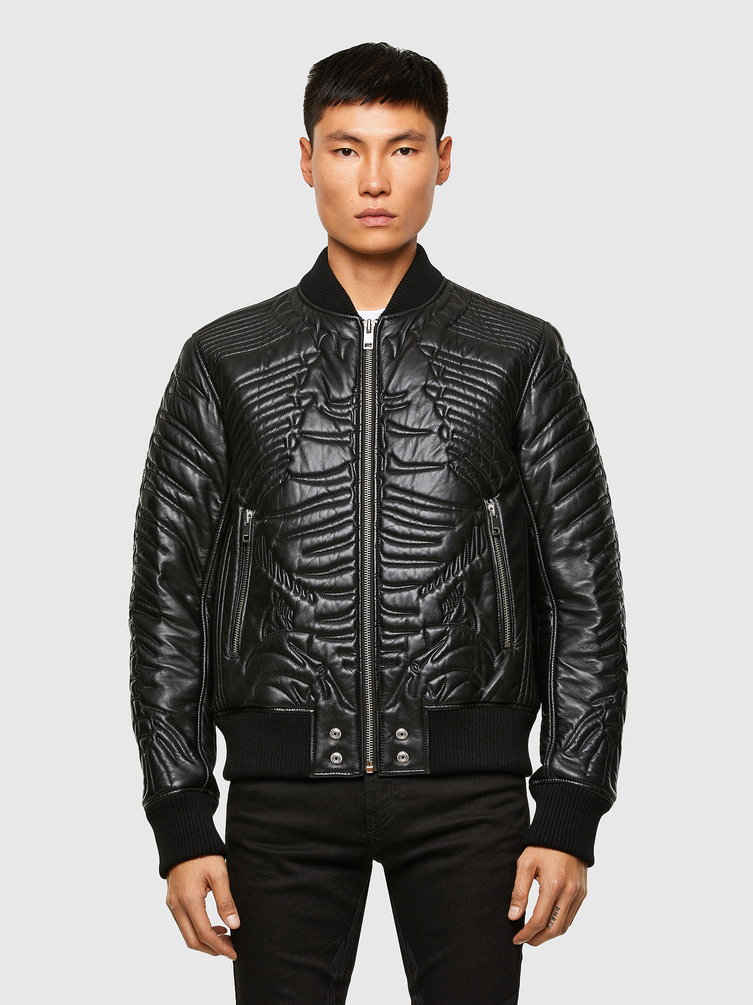 L-FUTURE, Black Diesel - L-FUTURE, Black - Leather jackets - Image 1