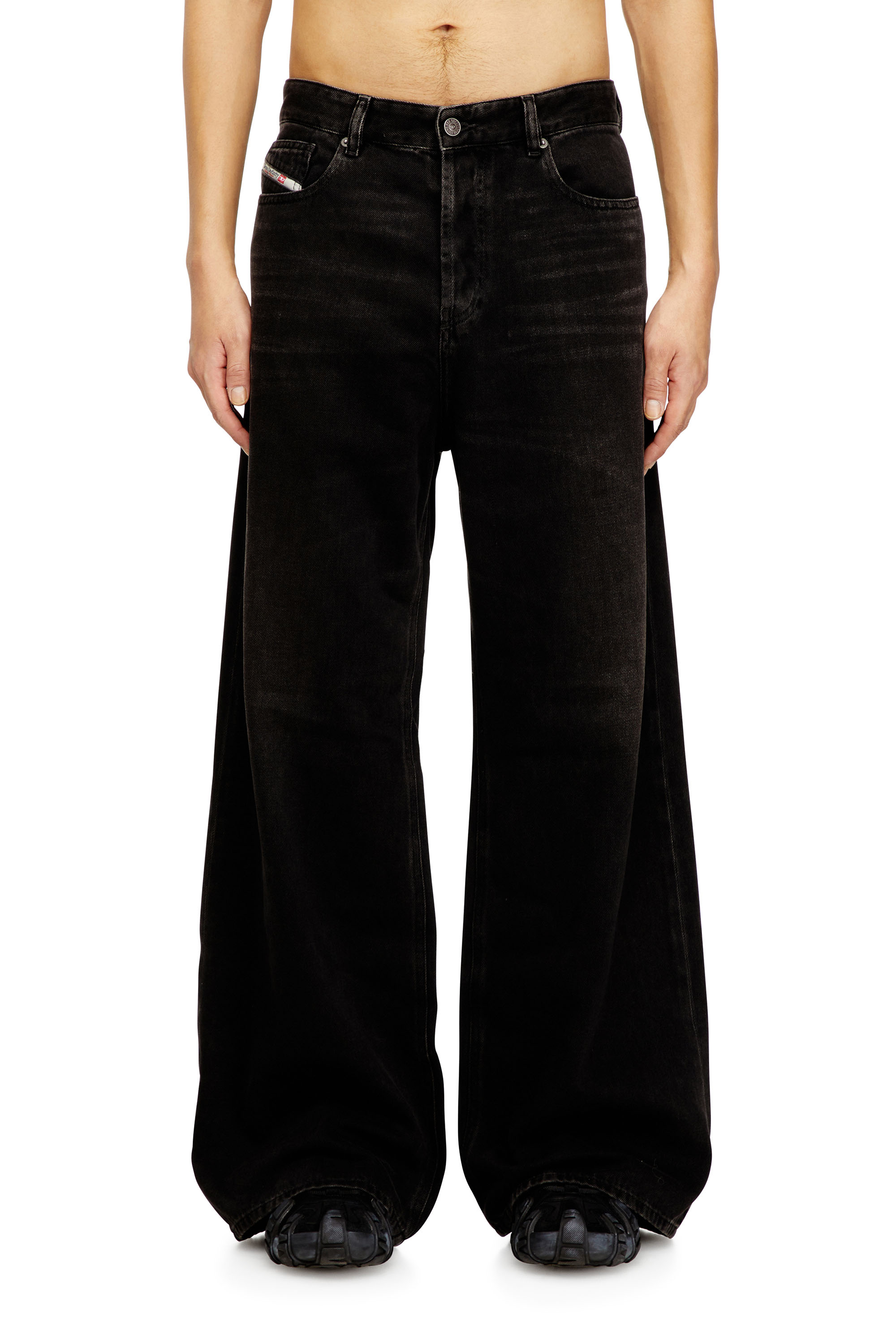 Diesel - Woman's Relaxed Jeans 1996 D-Sire 09J96, Black/Dark grey - 3