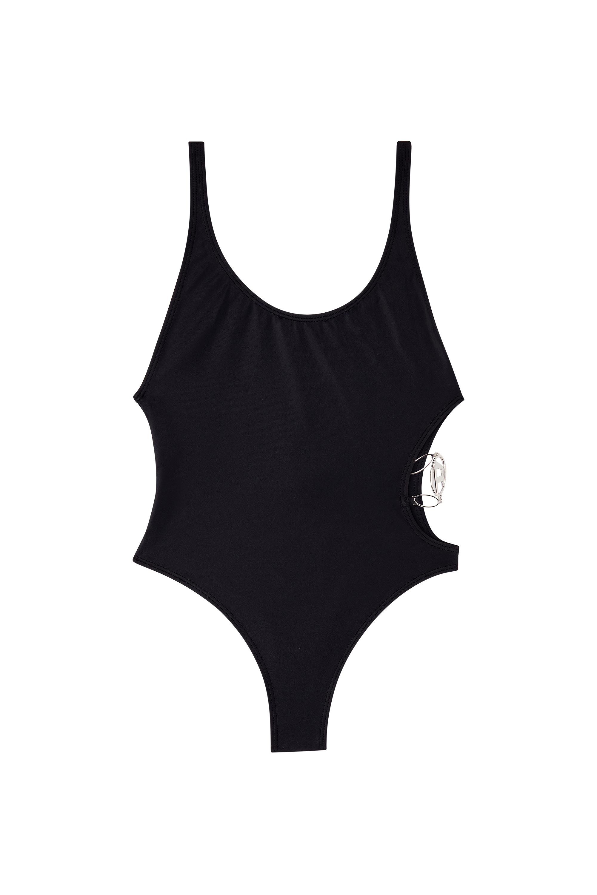 Diesel - BFSW-PAMELA-O, Woman Swimsuit with Oval D plaque in Black - Image 4
