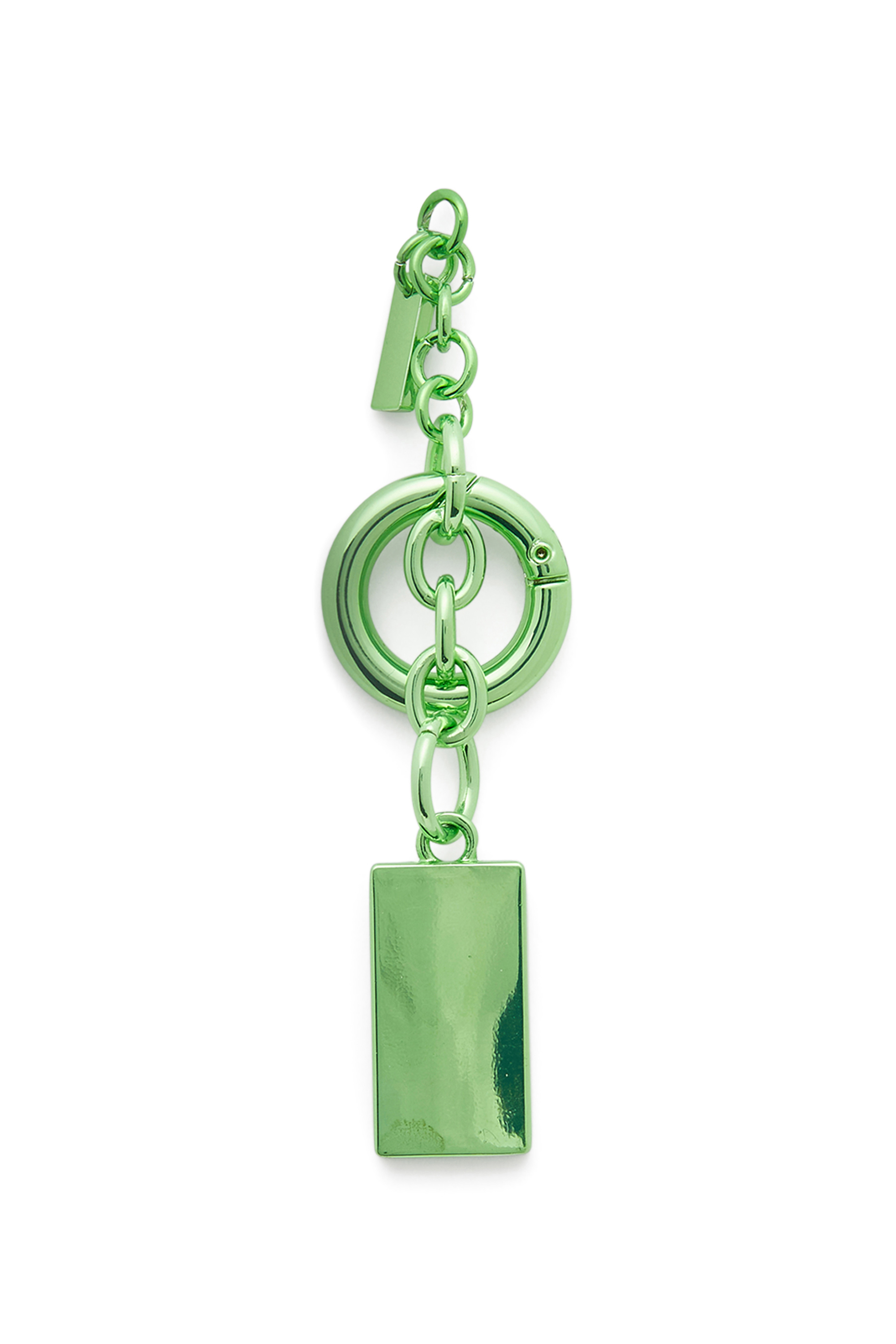 Diesel - CHARM-BISCOTTO, Woman's Metal keyring with Biscotto logo charm in Green - 2