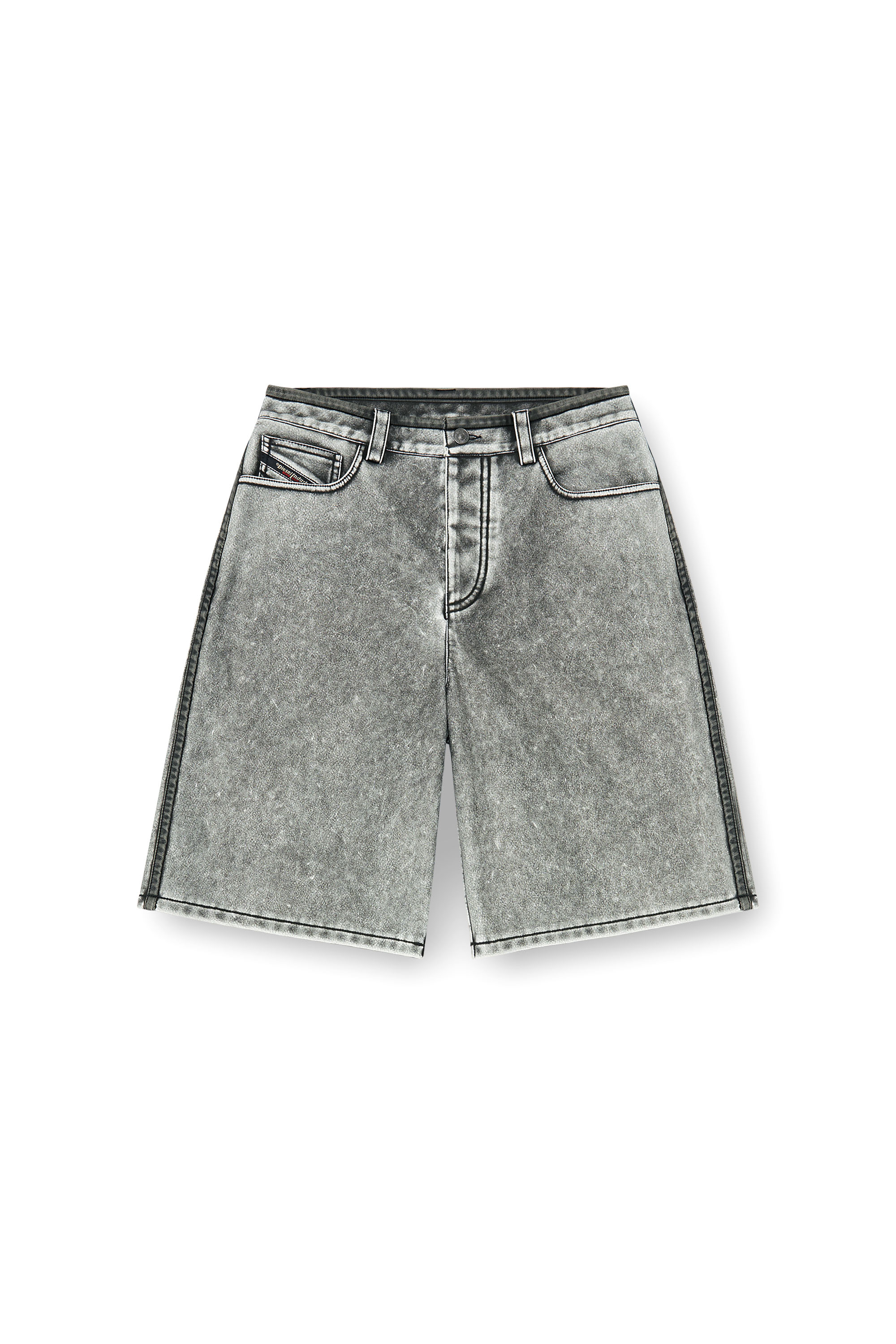 Diesel - P-ARLOR, Woman's Bermuda shorts in PU in Grey - 4