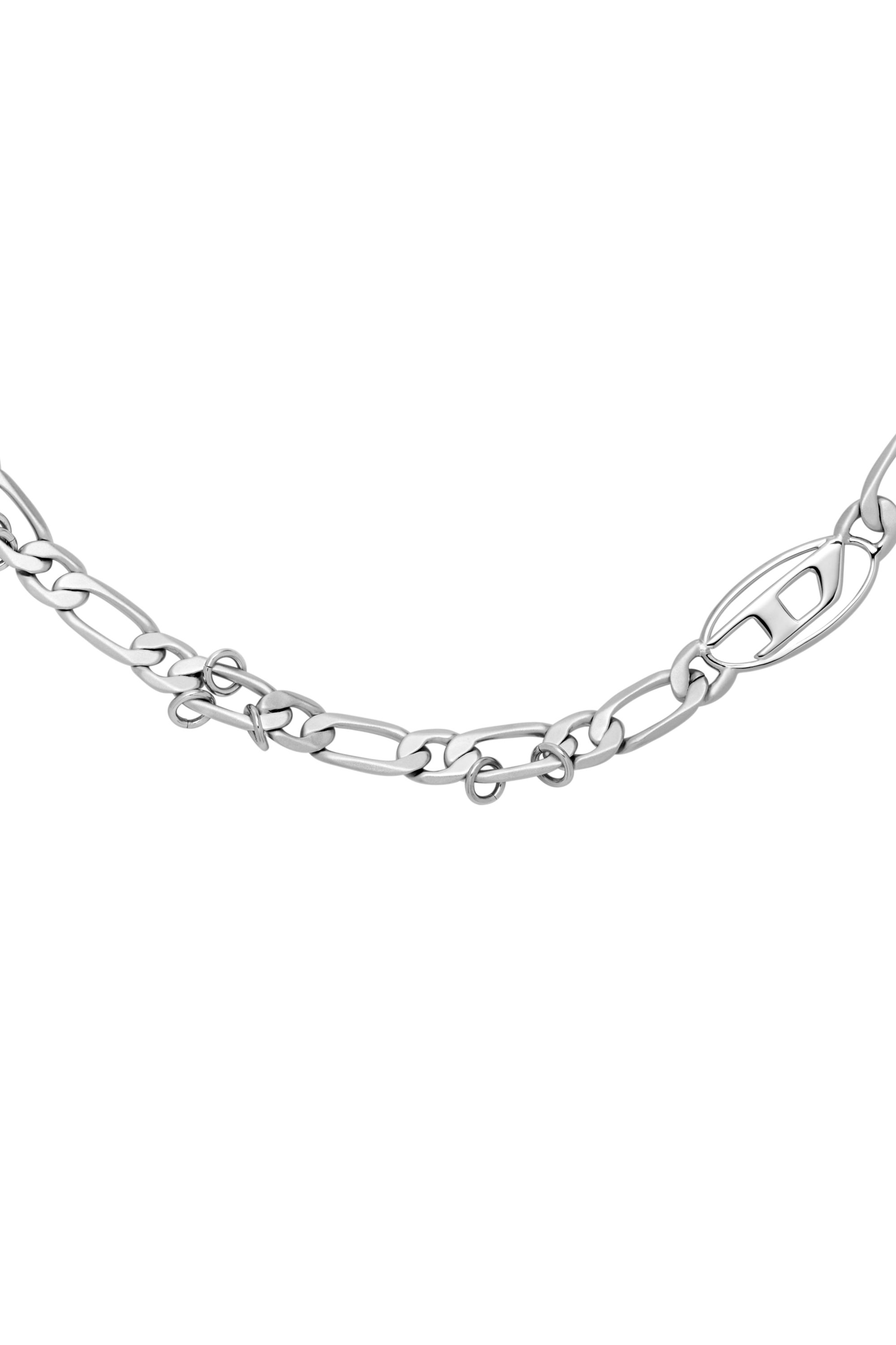 Diesel - DX1600040, Unisex's Stainless Steel and Brass Chain Necklace in Silver - 2