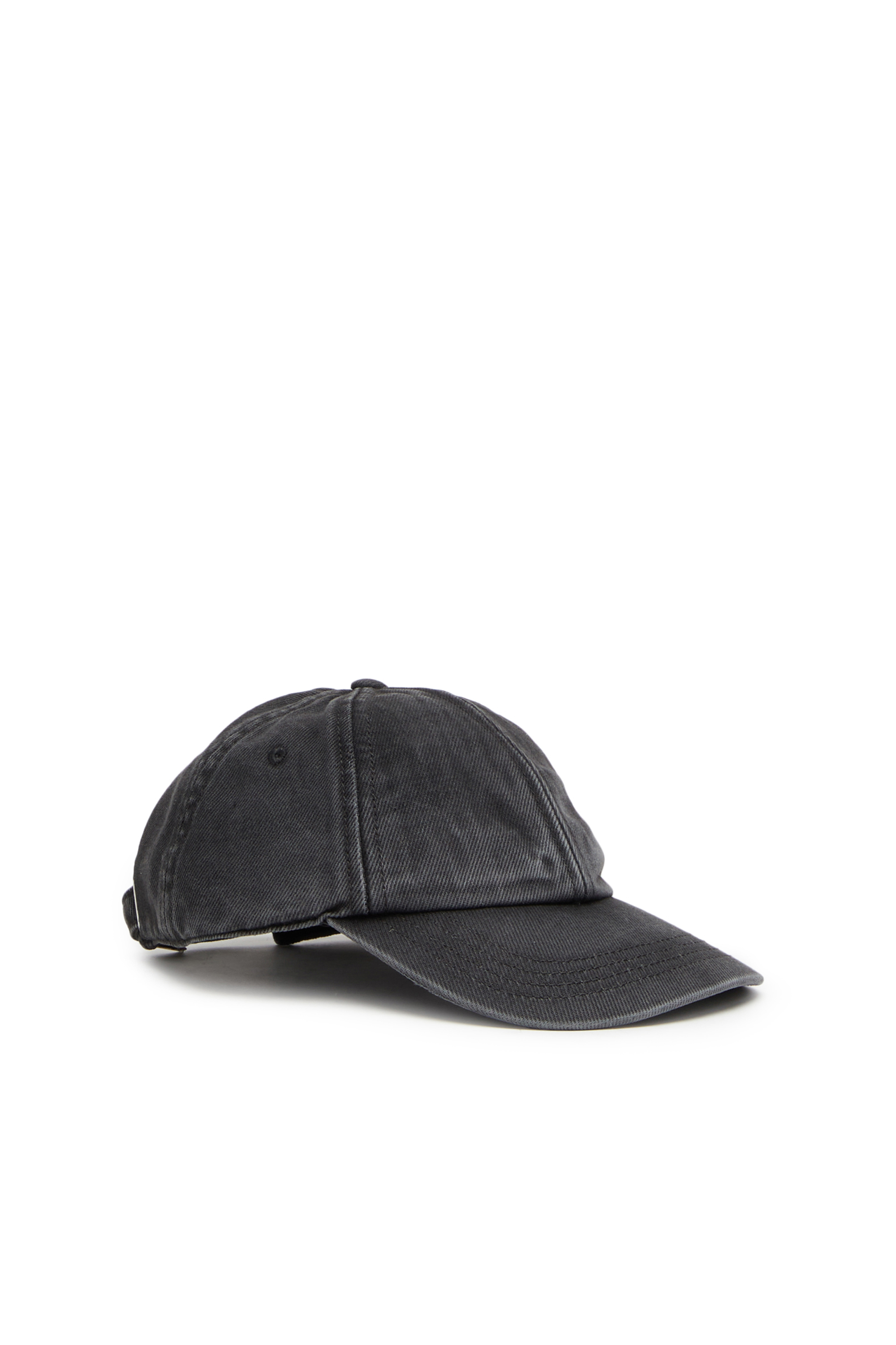 C-LIB-4 Man: Baseball cap in black cotton denim | Diesel