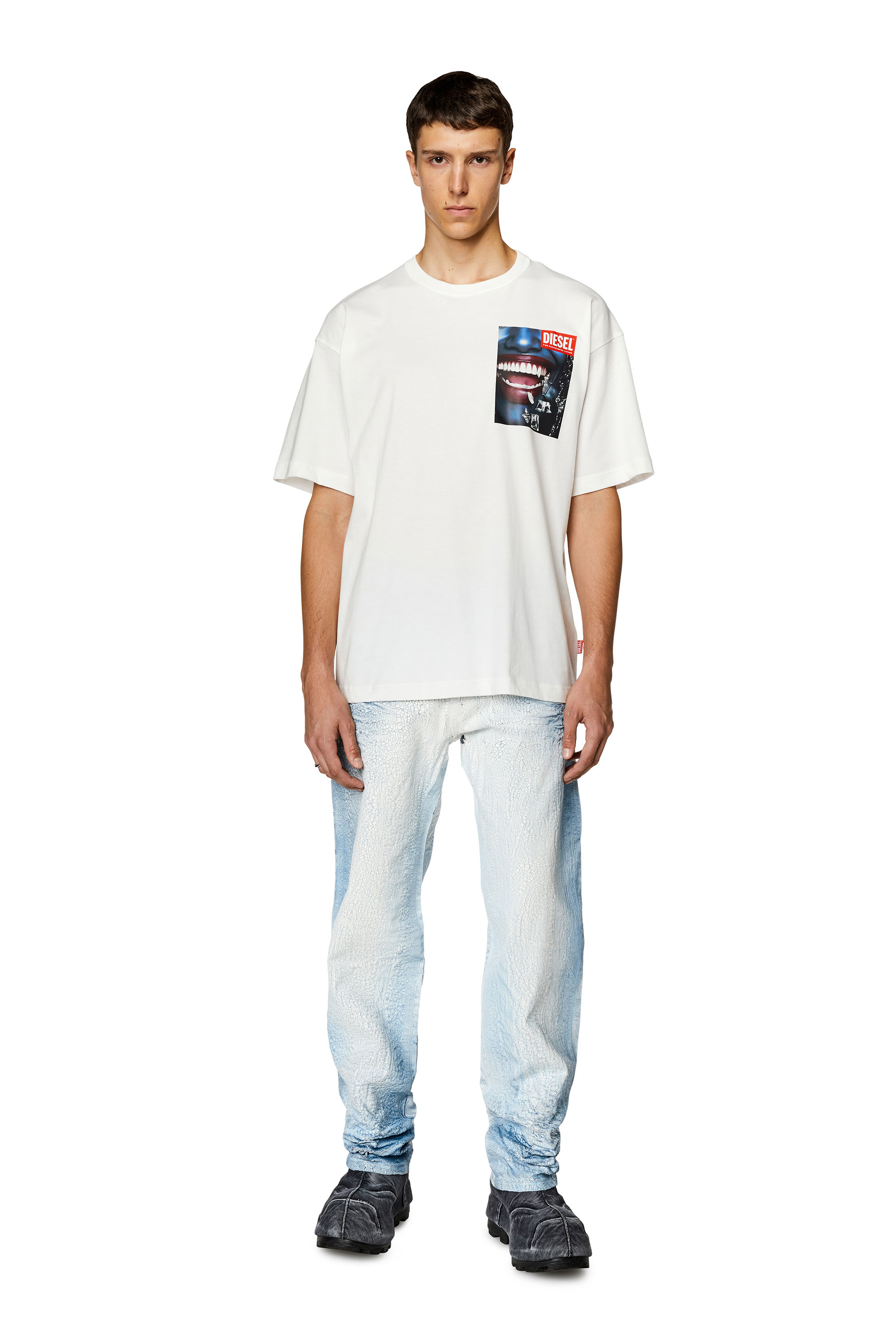 Diesel - T-NABEL-FACE, White - Image 4