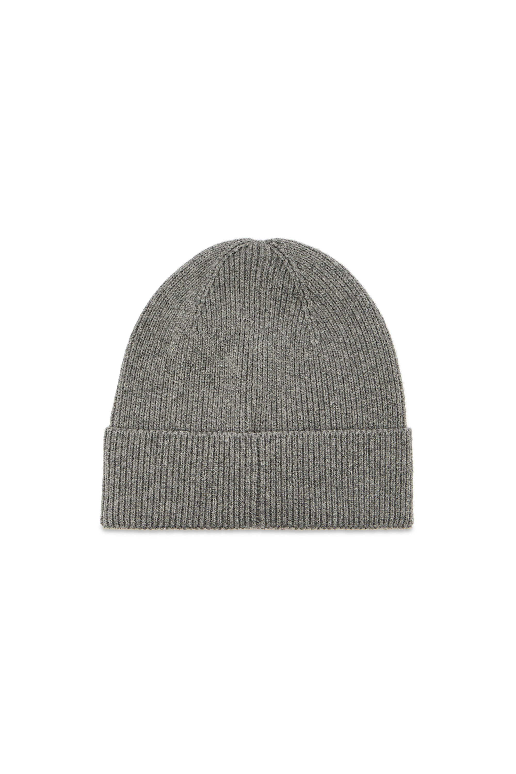 Diesel - K-CODER-FULLY B, Unisex's Ribbed beanie with D embroidery in Grey - 2