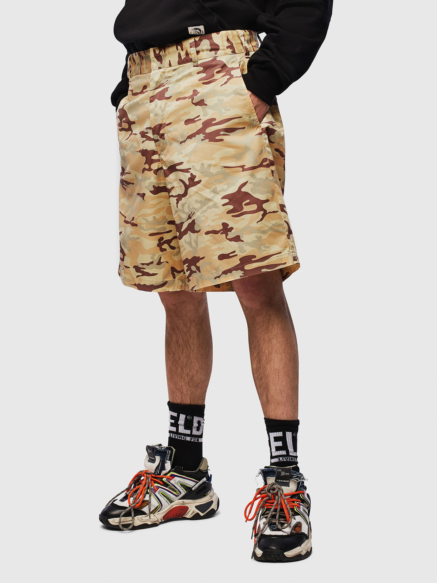 P-BERT, Beige Diesel - P-BERT, Beige - Shorts - Image 1