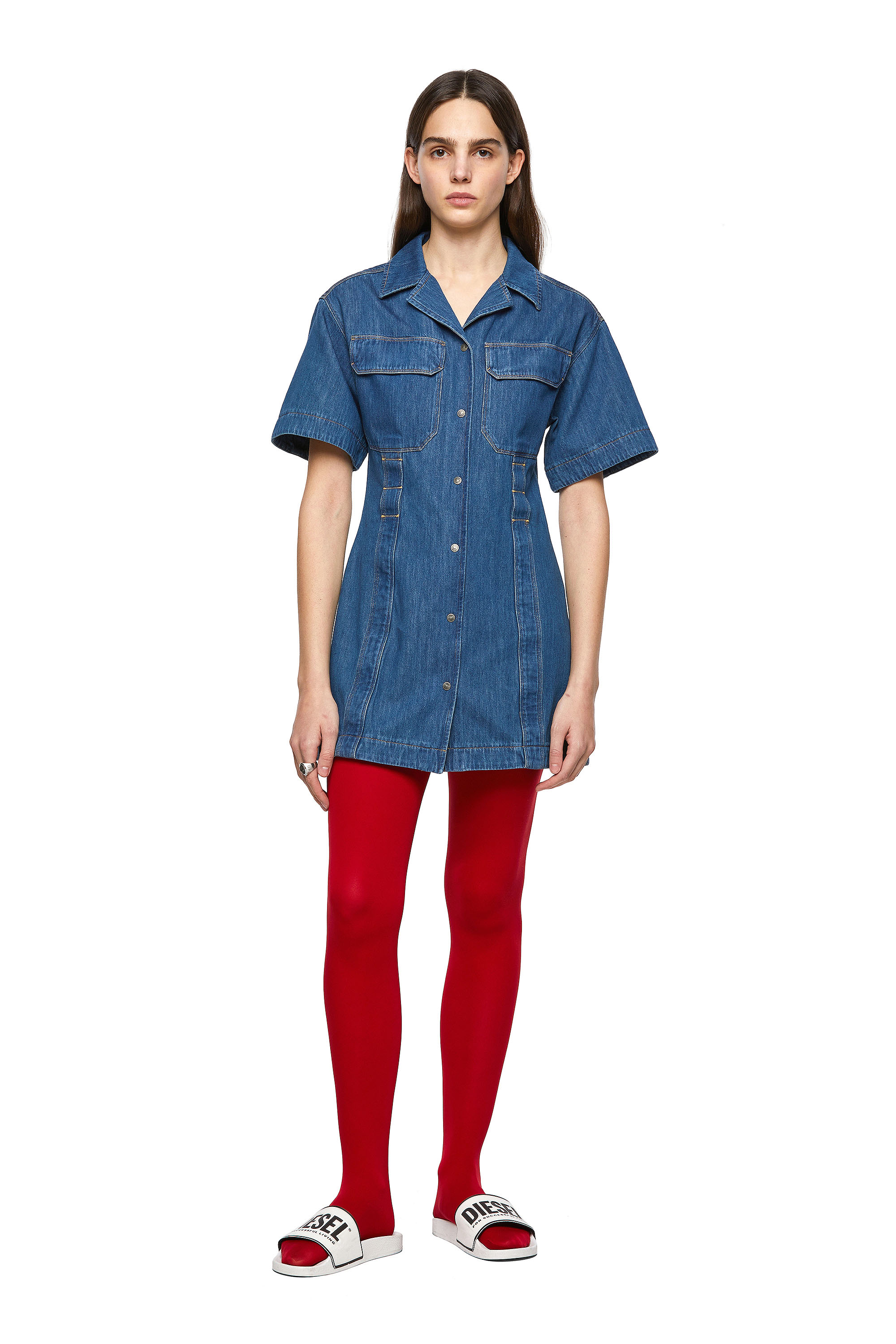 DE-AMABEL-SP, Medium blue Diesel - DE-AMABEL-SP, Medium blue - Dresses - Image 1