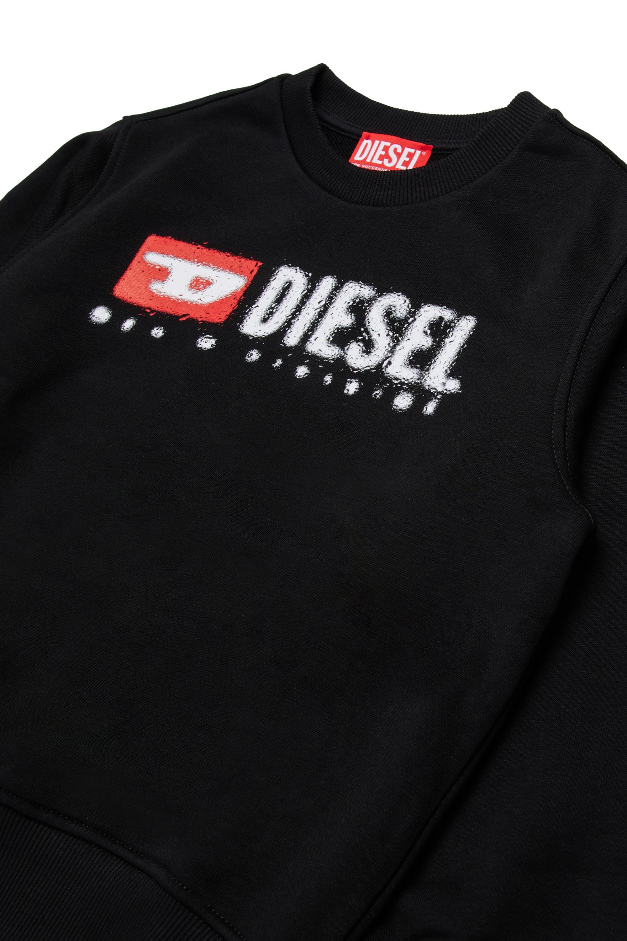 Diesel - SDROPS OVER, Man's Cotton sweatshirt with logo in Black - 3