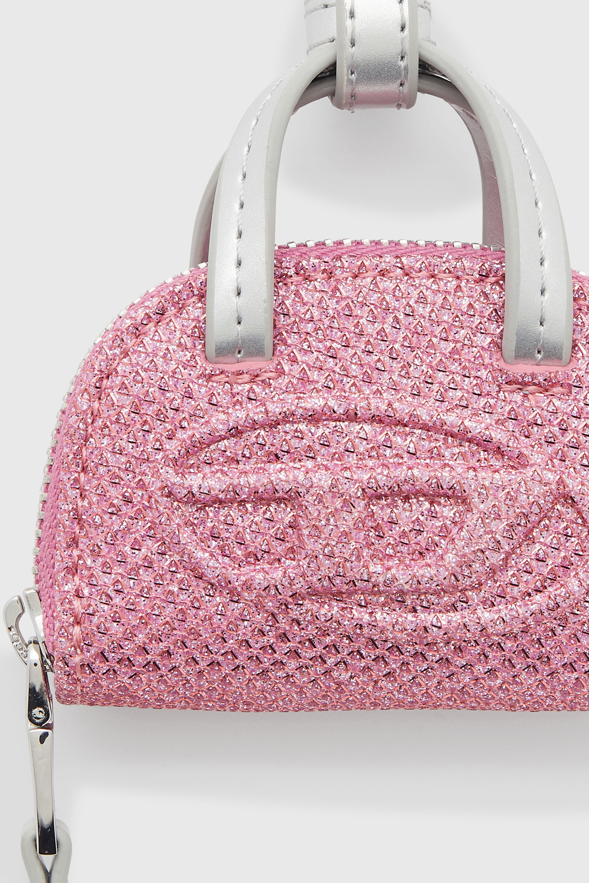 Diesel - 1DR DOME CHARMS, Woman's 1DR Dome - Charm in Lurex fabric in Pink - 3