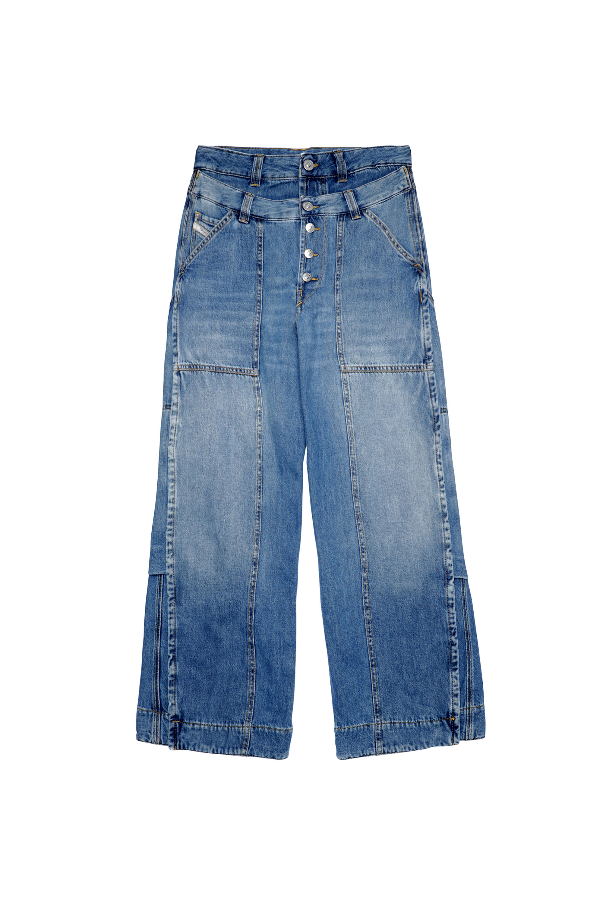 Diesel - D-Laly 0AFAM Bootcut and Flare Jeans, Medium blue - Image 7