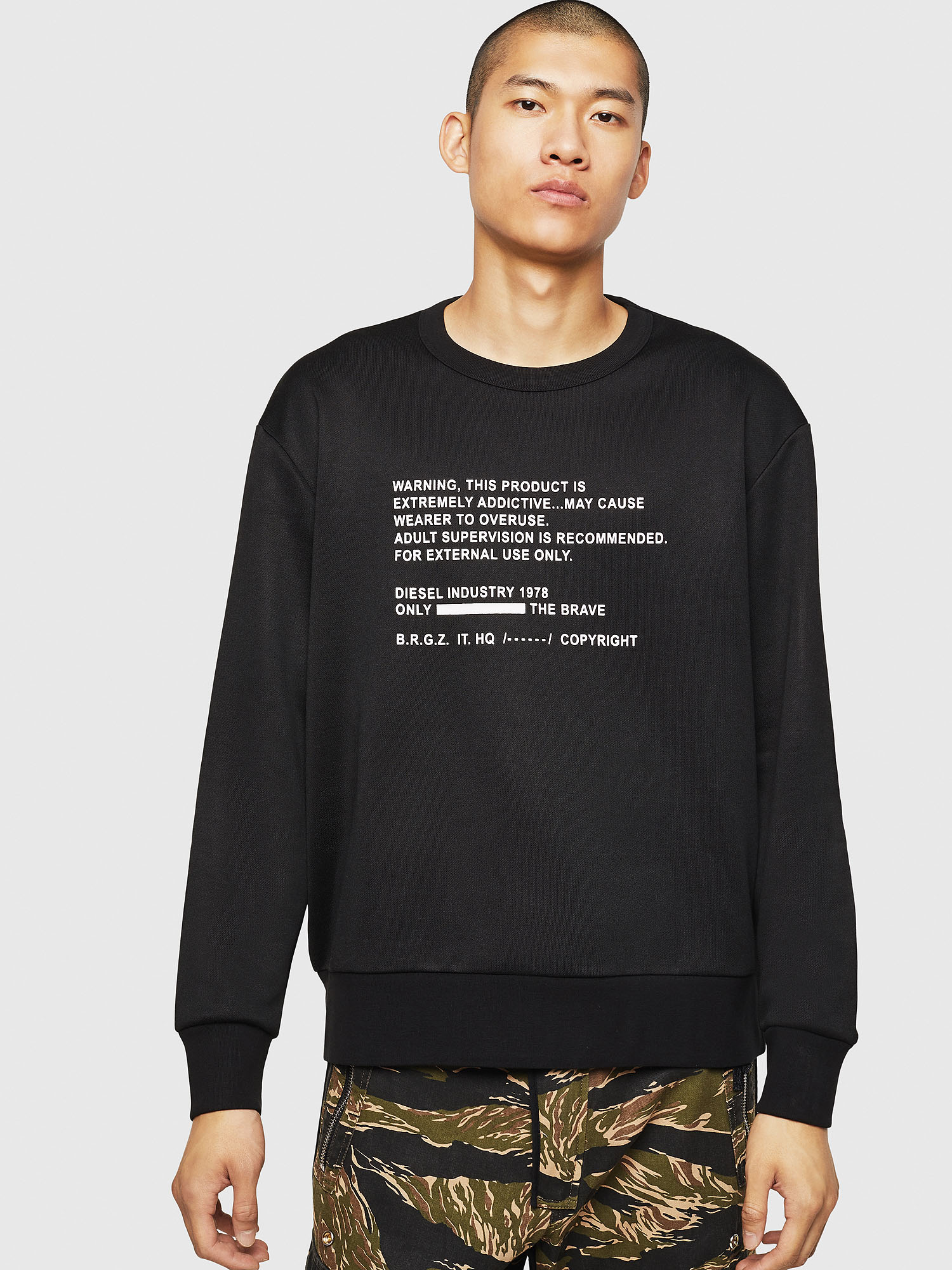 S-BAY-MESH, Black Diesel - S-BAY-MESH, Black - Sweaters - Image 1