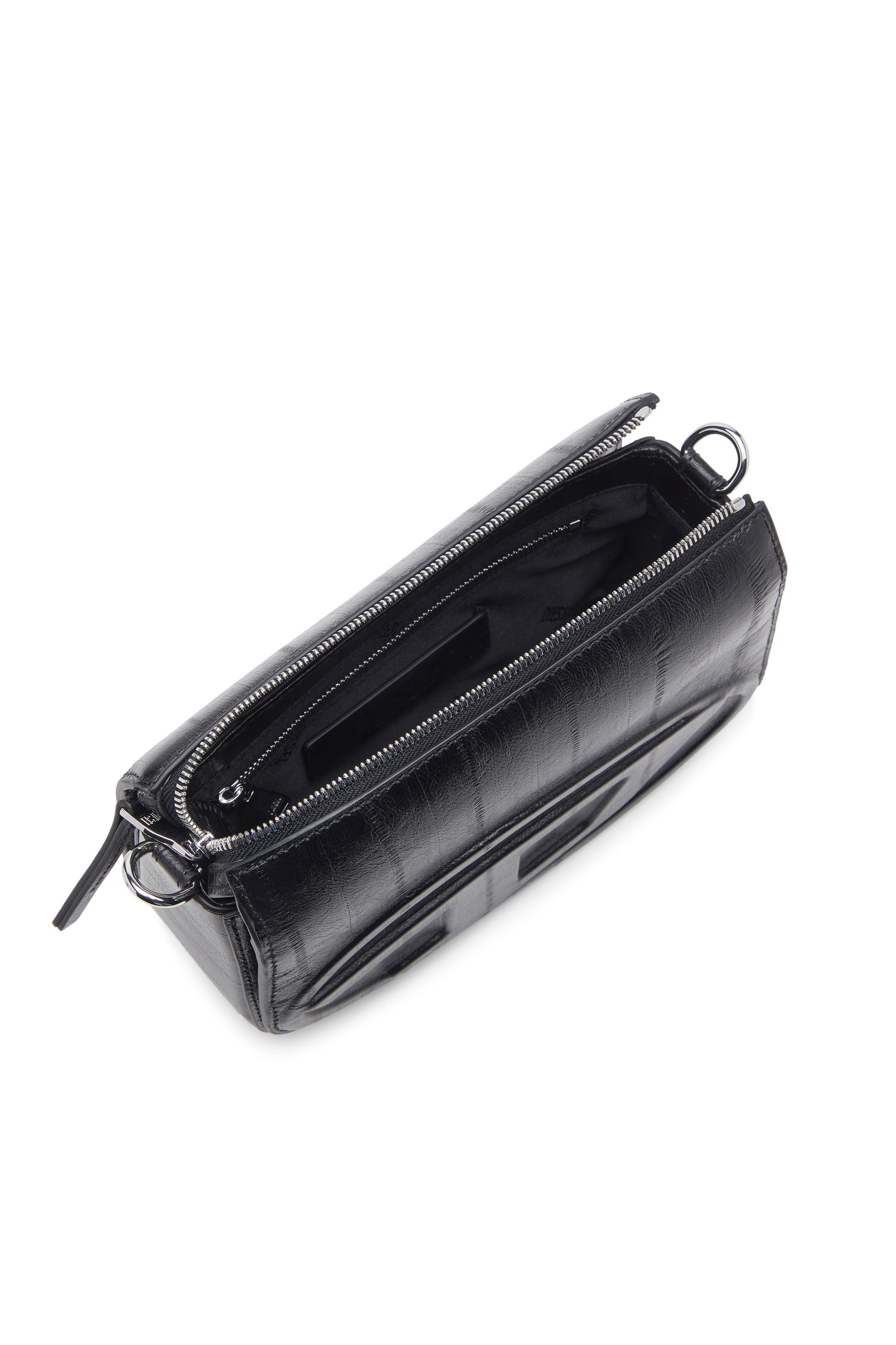 Diesel - 1DR CAMERA BAG, Man's 1DR-Camera bag in eel-effect leather in Black - 4