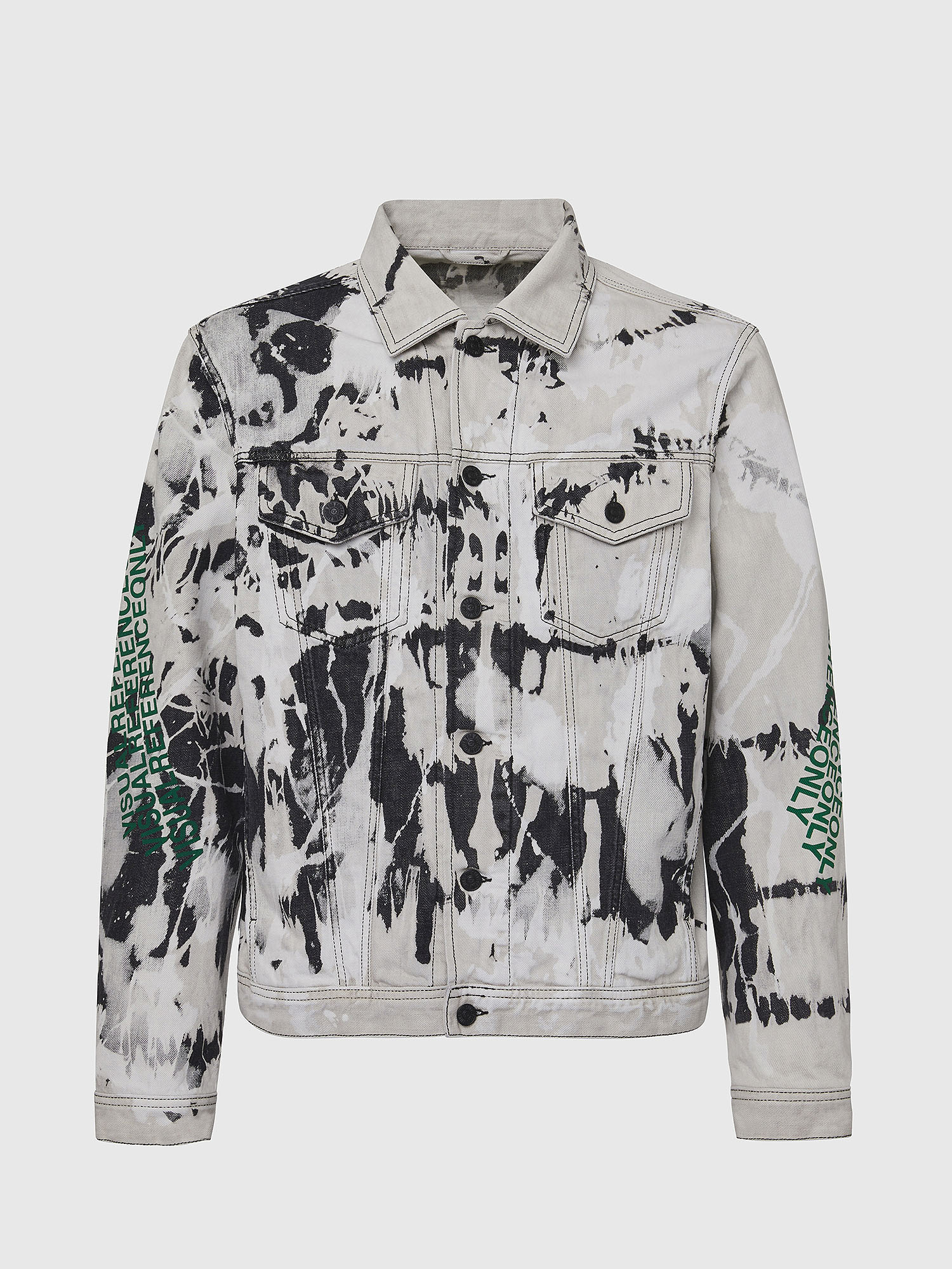 NHILL-SP3, Black/White Diesel - NHILL-SP3, Black/White - Denim Jackets - Image 1