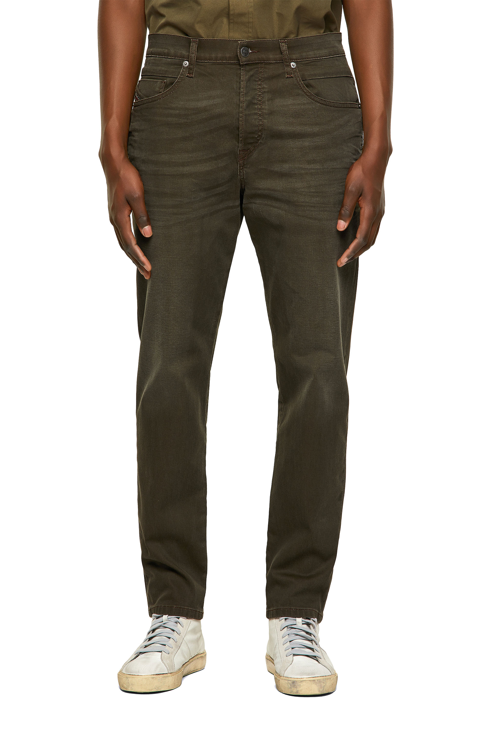 D-Fining-Chino 0699P, Military Green Diesel - D-Fining-Chino 0699P, Military Green - Jeans - Image 1