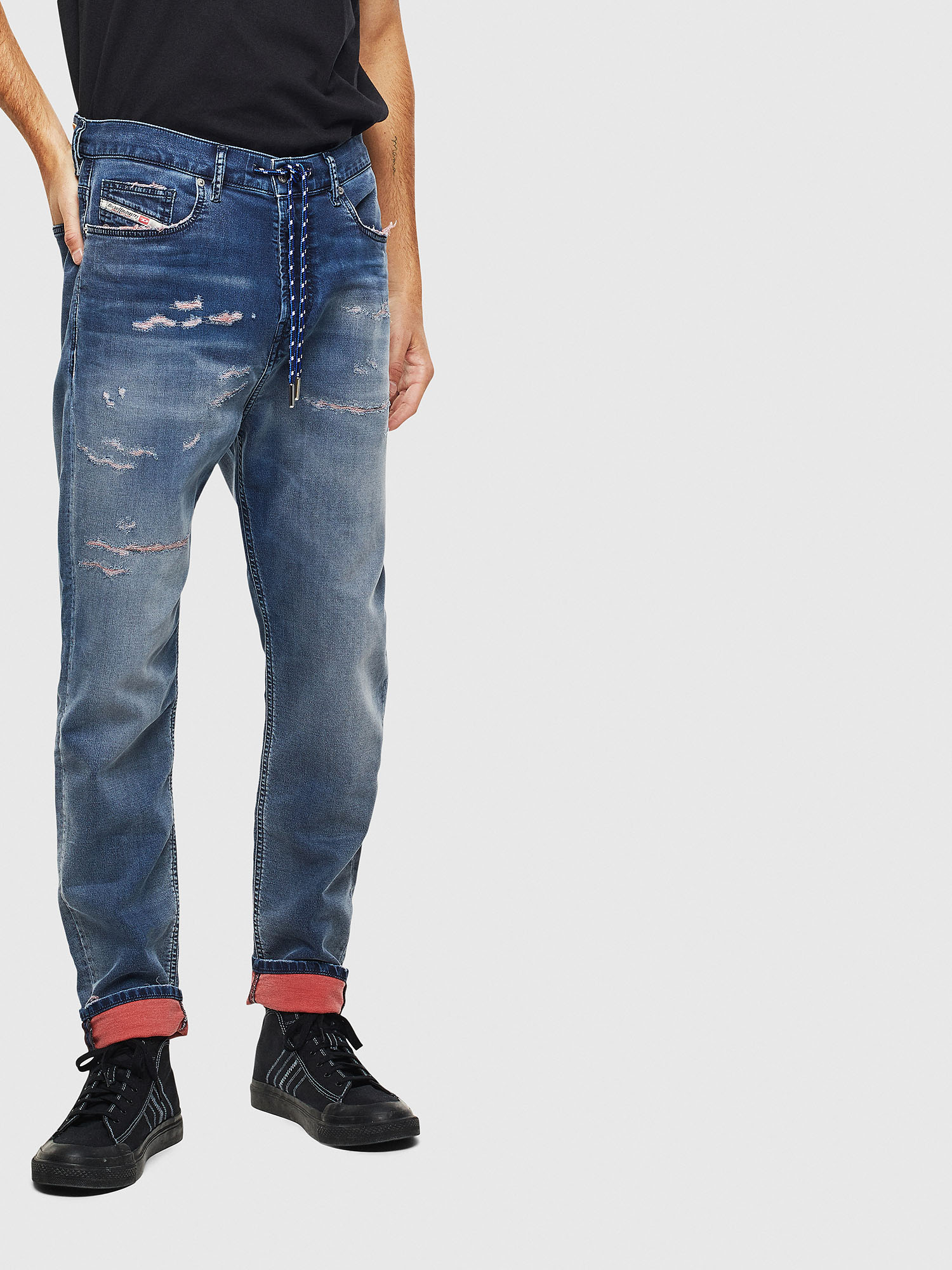 D-Vider JoggJeans 069LW, Dark Blue Diesel - D-Vider JoggJeans 069LW, Dark Blue - Jeans - Image 1