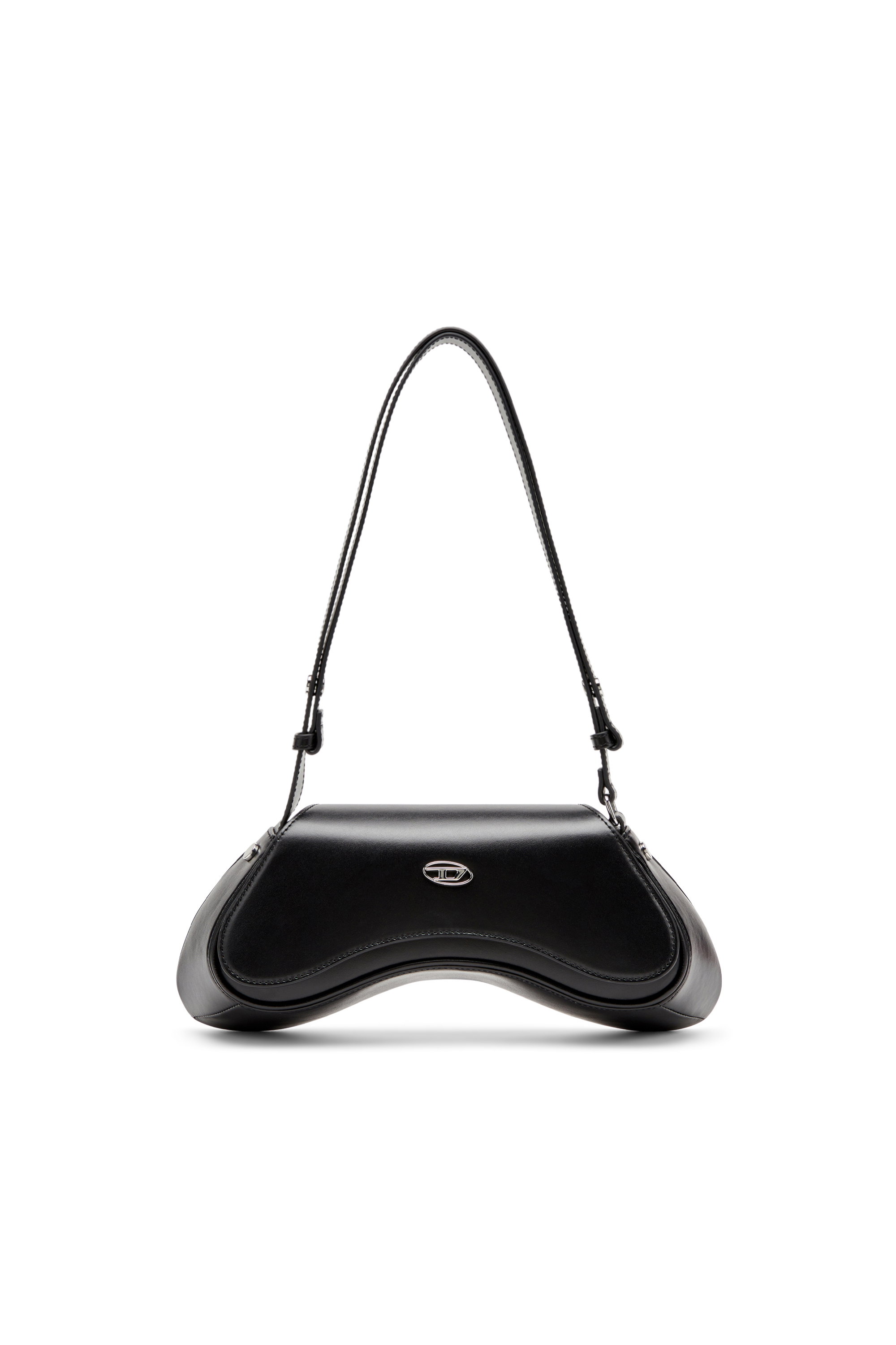 Diesel - PLAY CROSSBODY, Woman's Play-Crossbody bag in semi gloss leather in Black - 1
