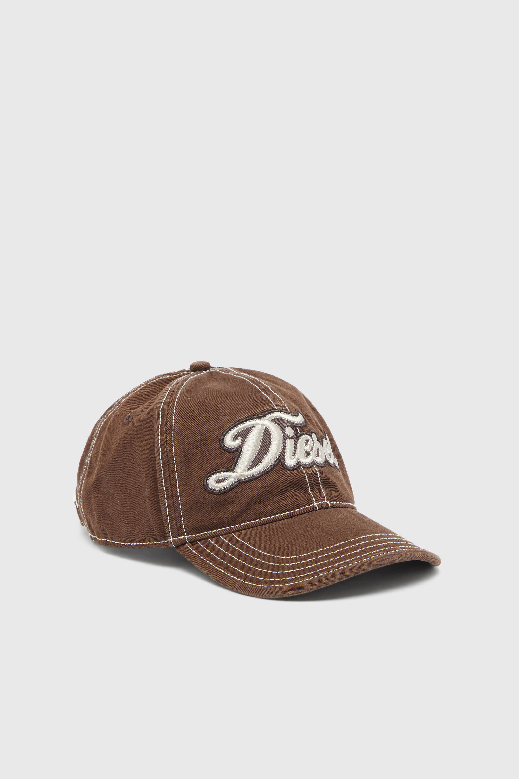 Diesel - C-SIV, Unisex's Baseball cap with script logo patch in Brown - 1
