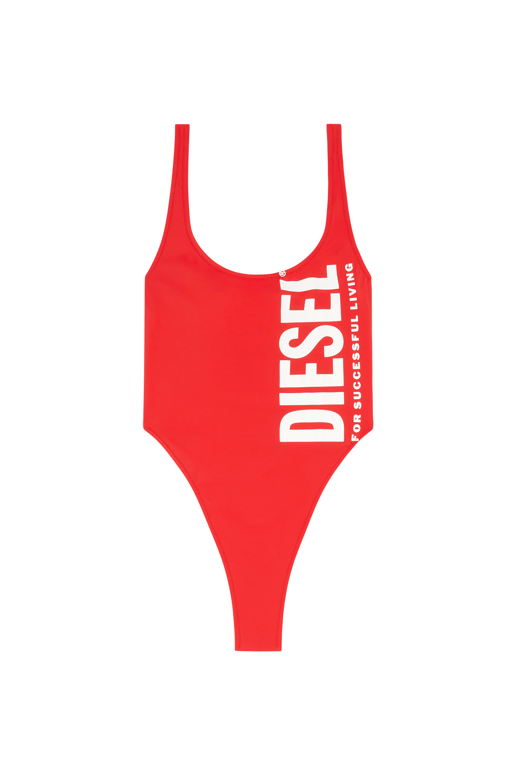 Diesel - BFSW-PAMELA, Woman Maxi logo swimsuit in recycled nylon in Red - Image 4