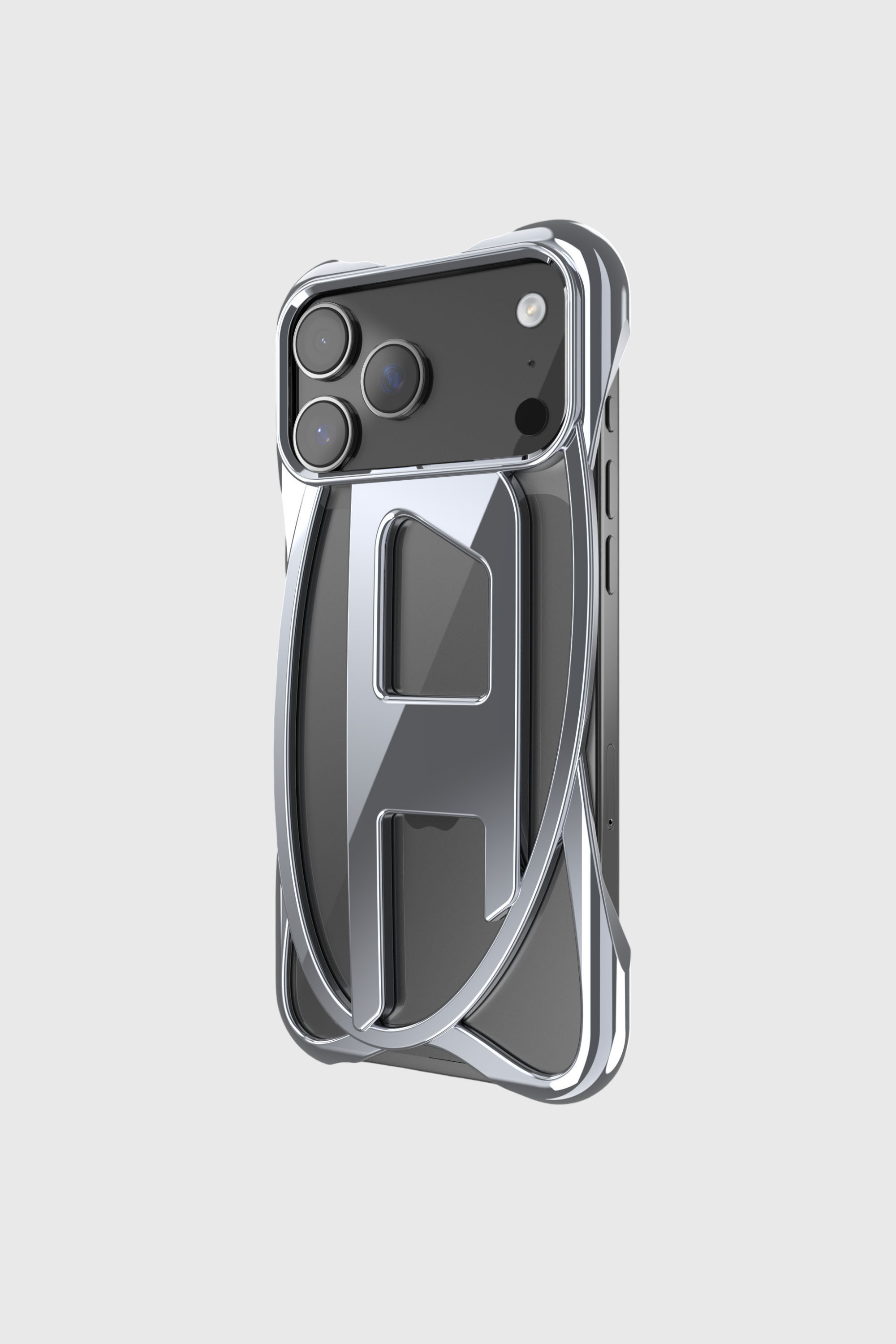 Diesel - 60446  D FRAME CASE, Unisex's Caged D glossy case for iPhone 17 Pro Max in Dark grey - 4