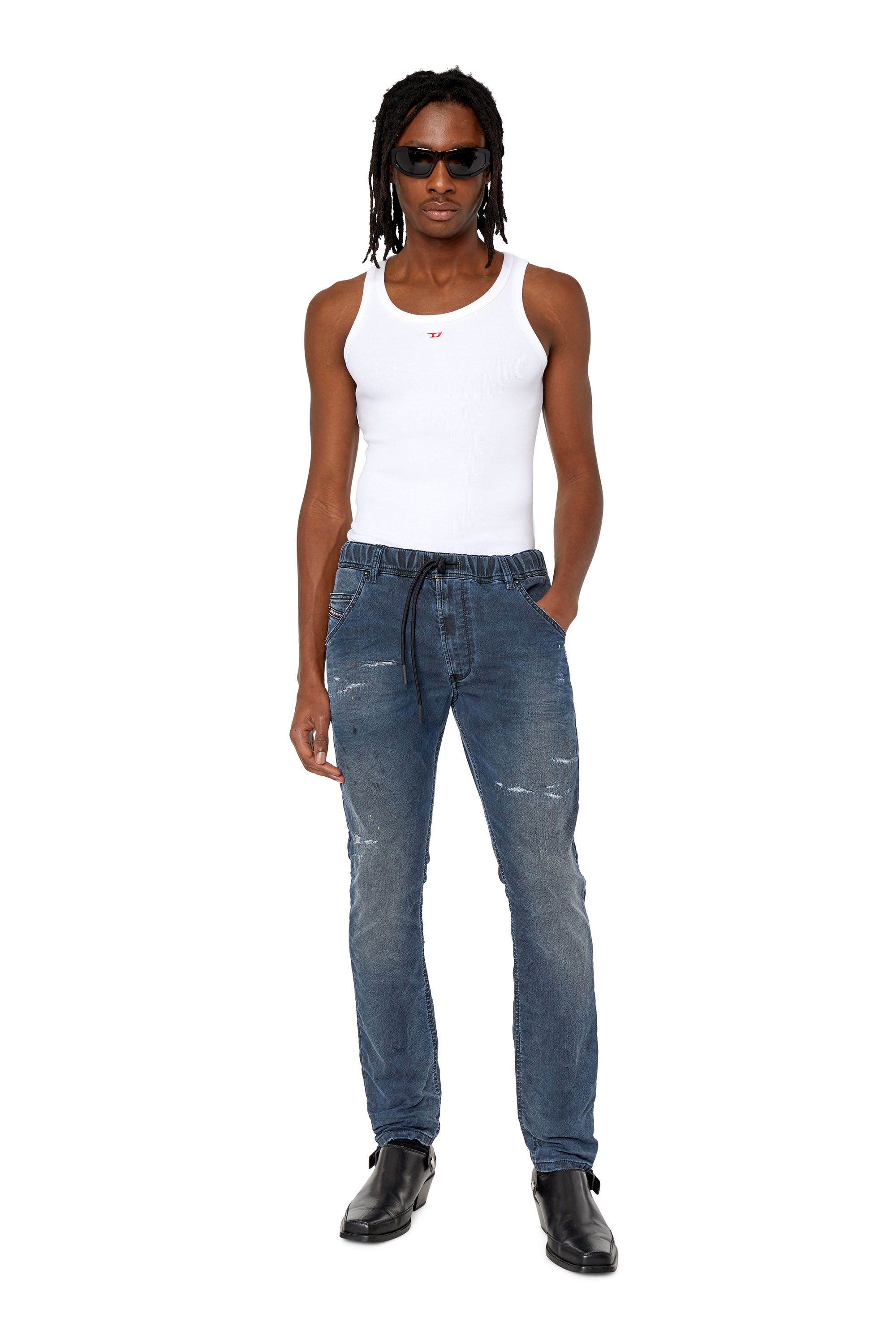 Diesel - Krooley JoggJeans® 069QH Tapered, Dark Blue - Image 5