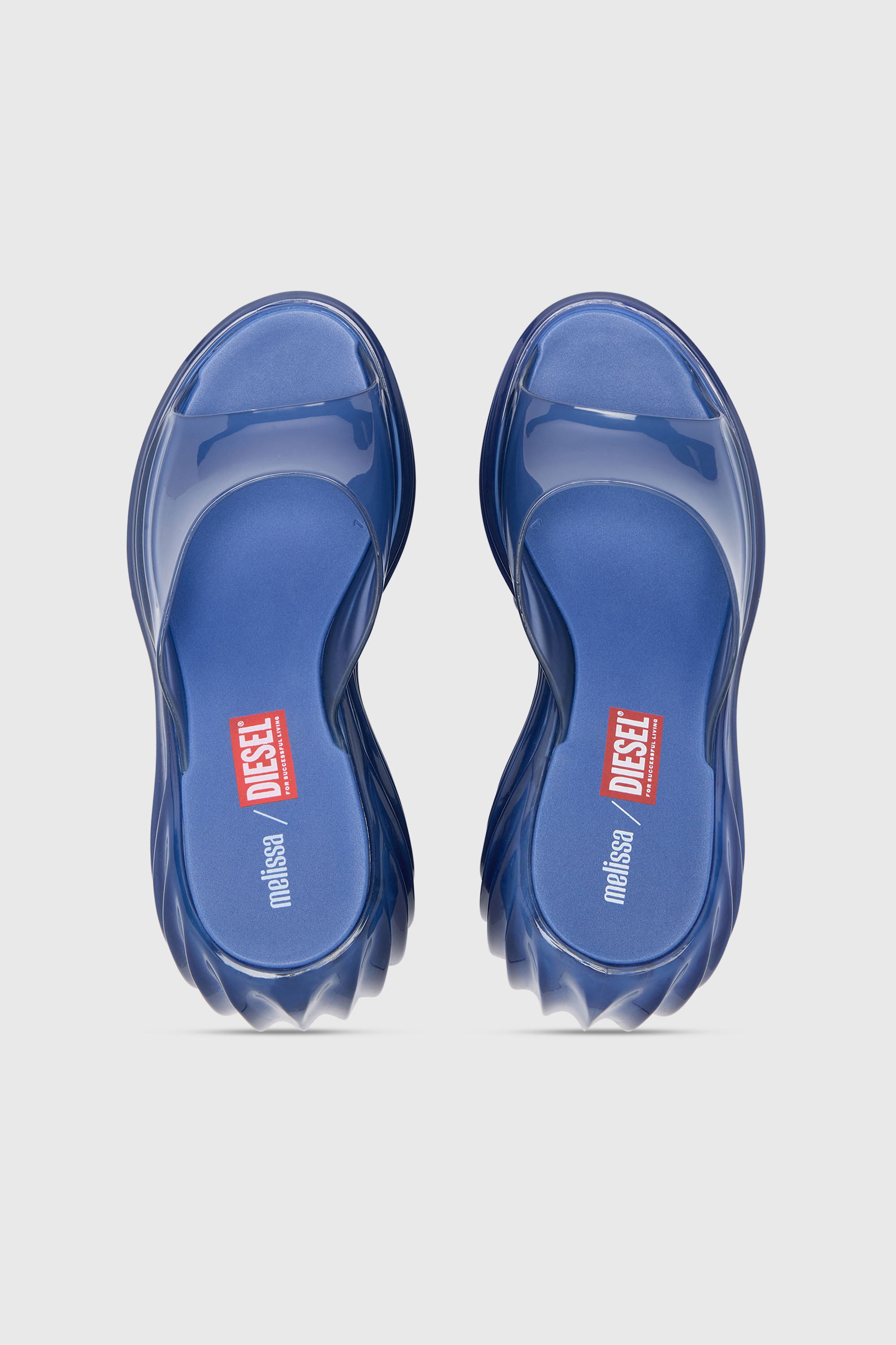 Diesel - MELISSA QUANTUM PLATFORM, Woman's Platform mule in Melflex&reg; in Blue - 4