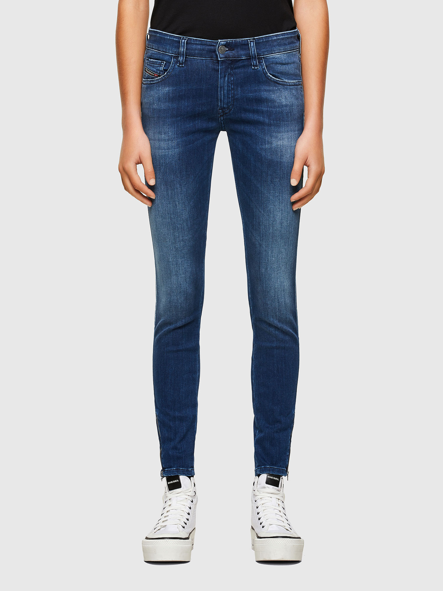 Slandy Low 009FE, Dark Blue Diesel - Slandy Low 009FE, Dark Blue - Jeans - Image 1