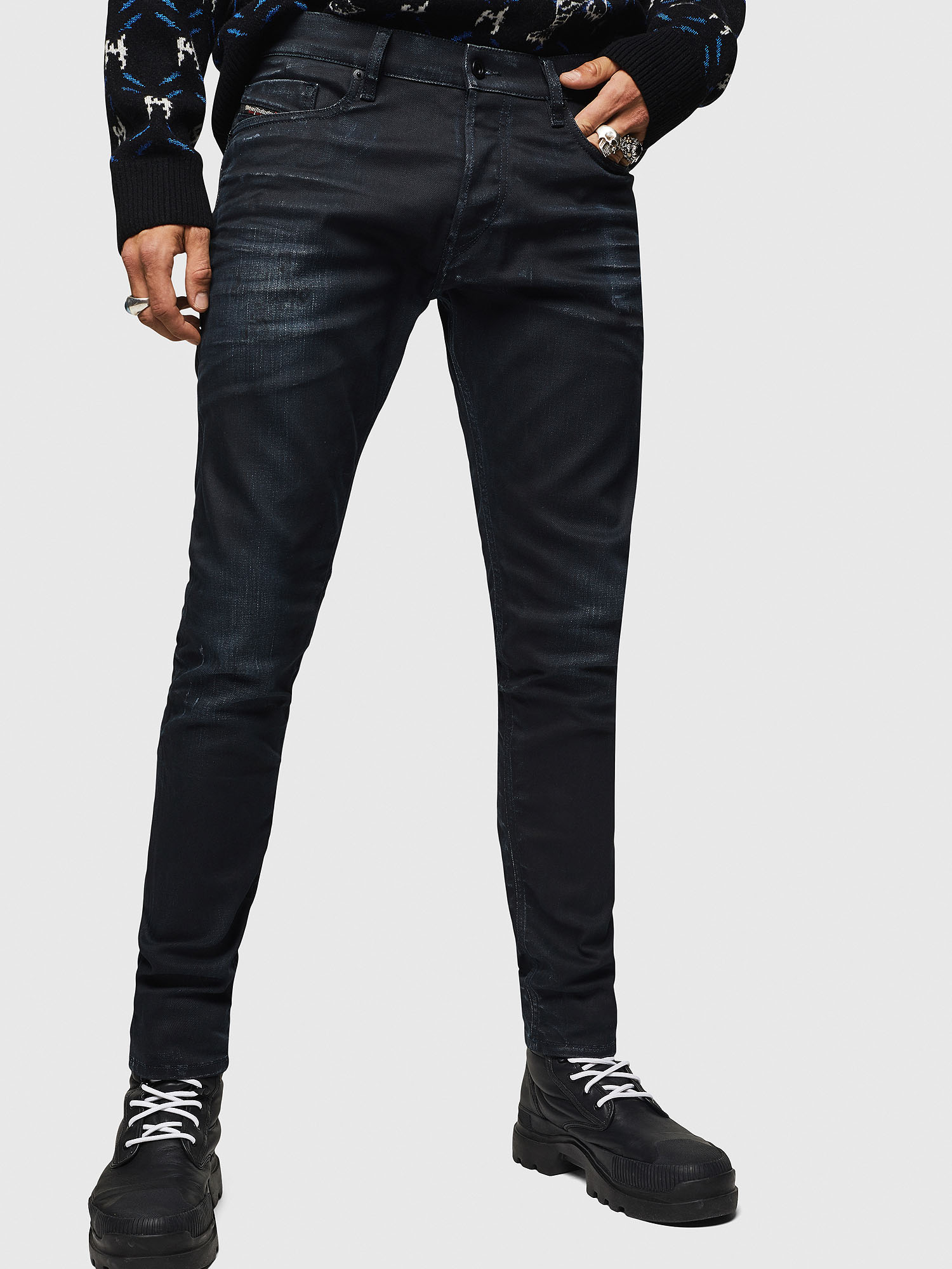 TEPPHAR-X 069GS Men: Slim Black/Dark grey Jeans | Diesel