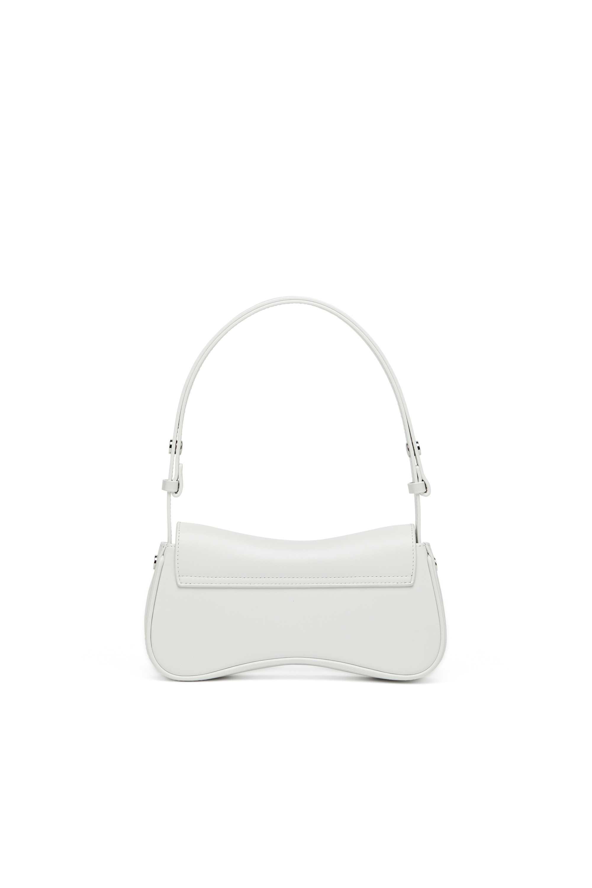 Diesel - PLAY CLUTCH, Woman's Play-Semi gloss leather shoulder bag in White - 2