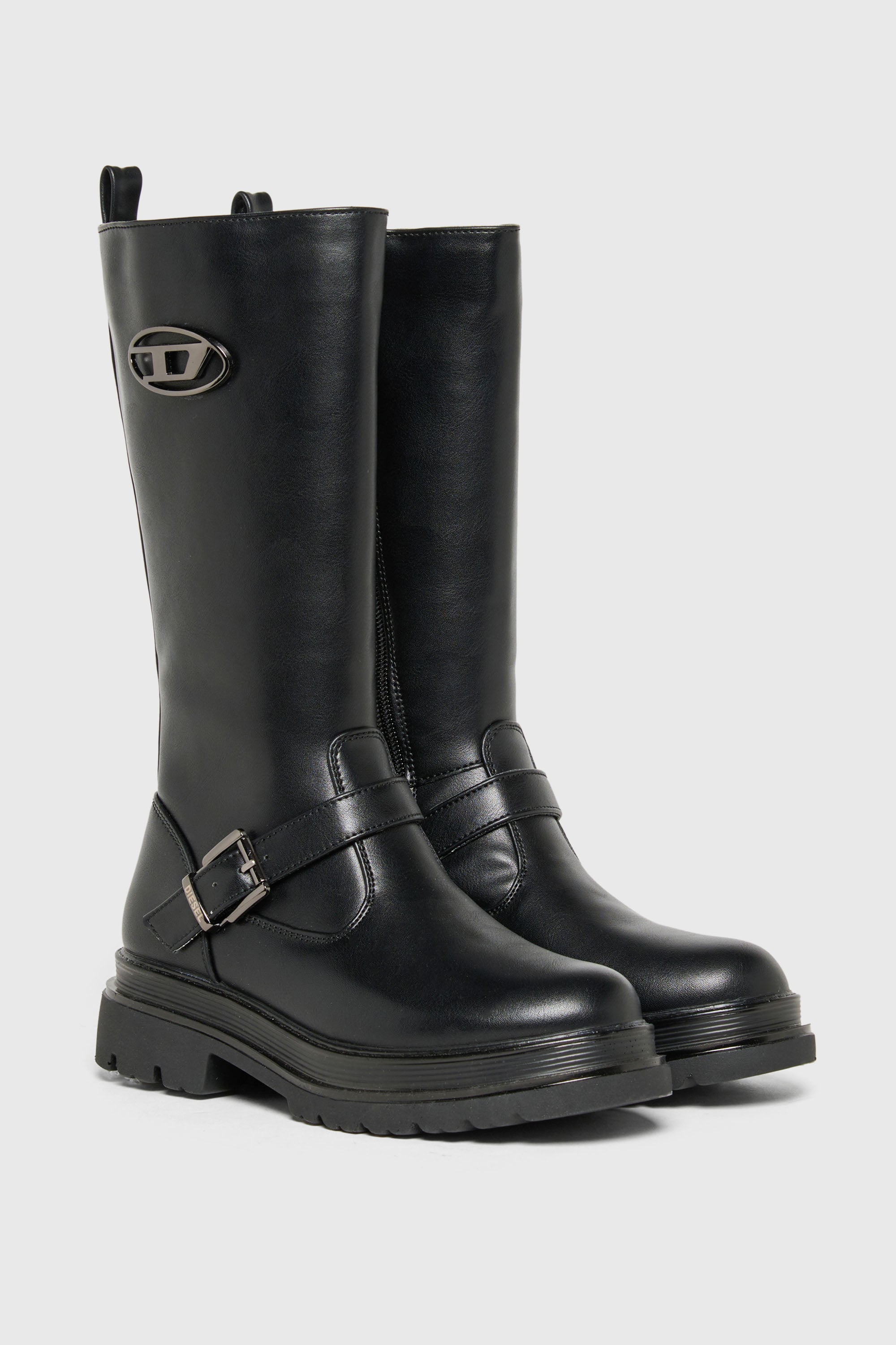 Diesel - D-KRILTY, Woman's D-Krilty - High boots with buckle detail in Black - 2